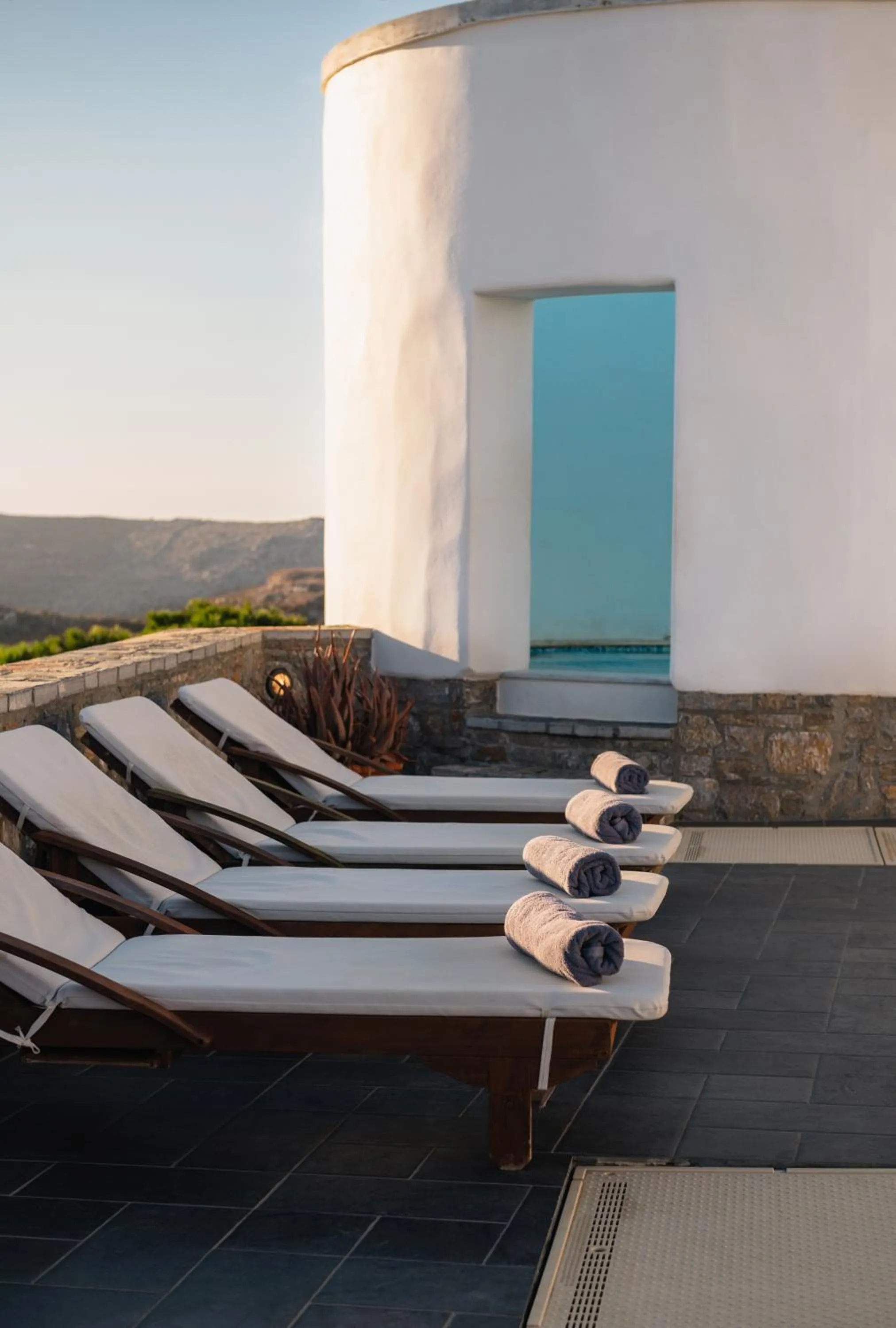 Pool view in Vigla Hotel