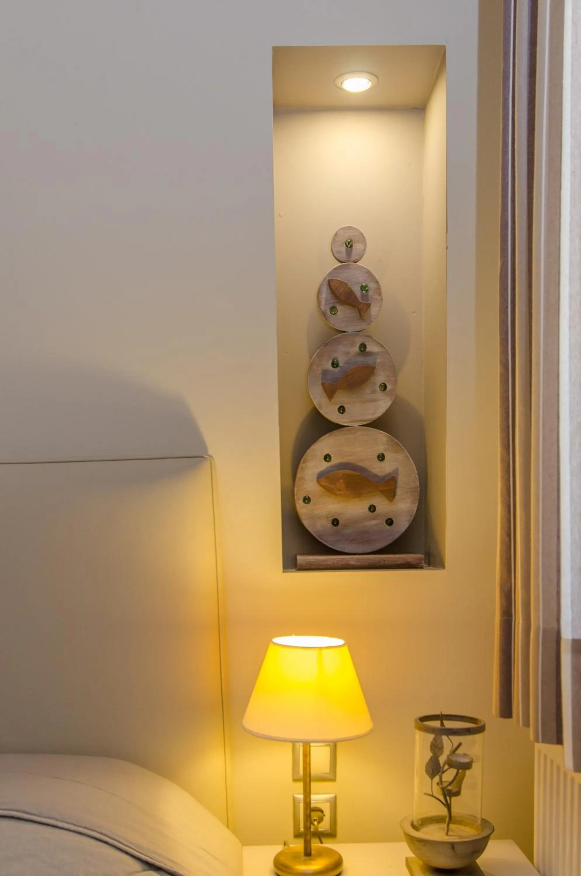 Decorative detail, Bed in Plaka Studios
