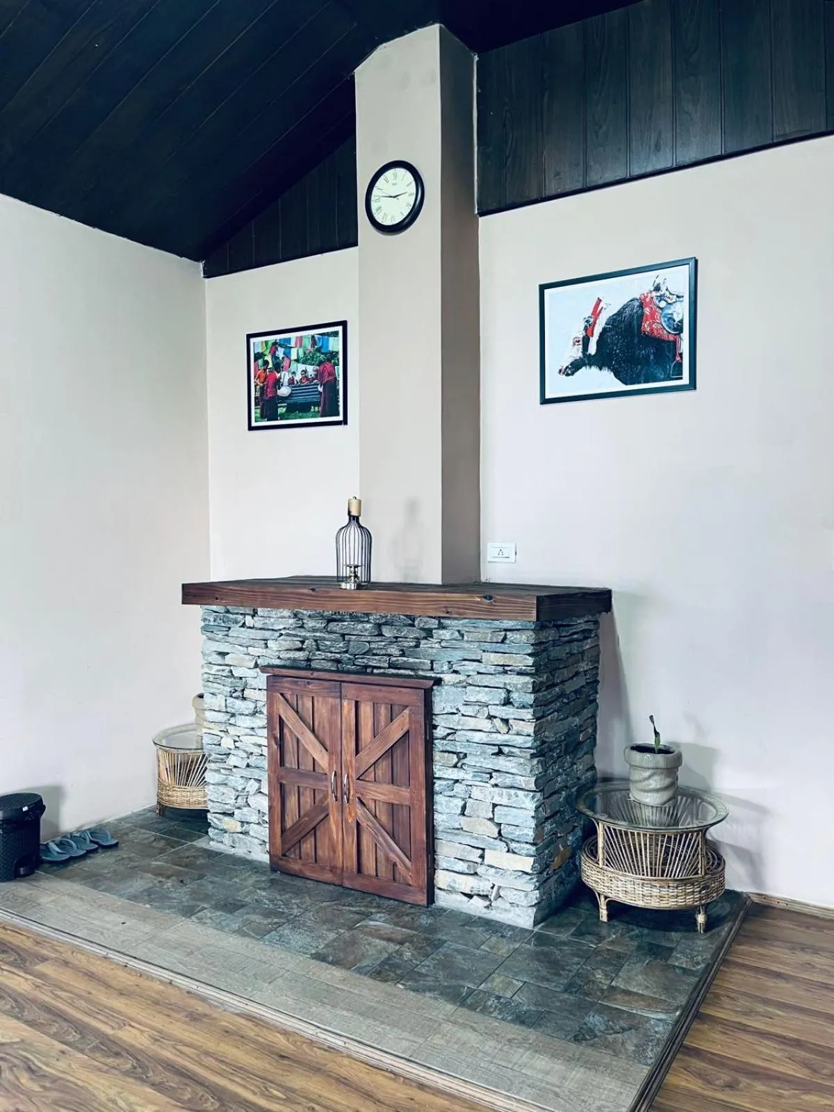 fireplace in The Barfung Retreat