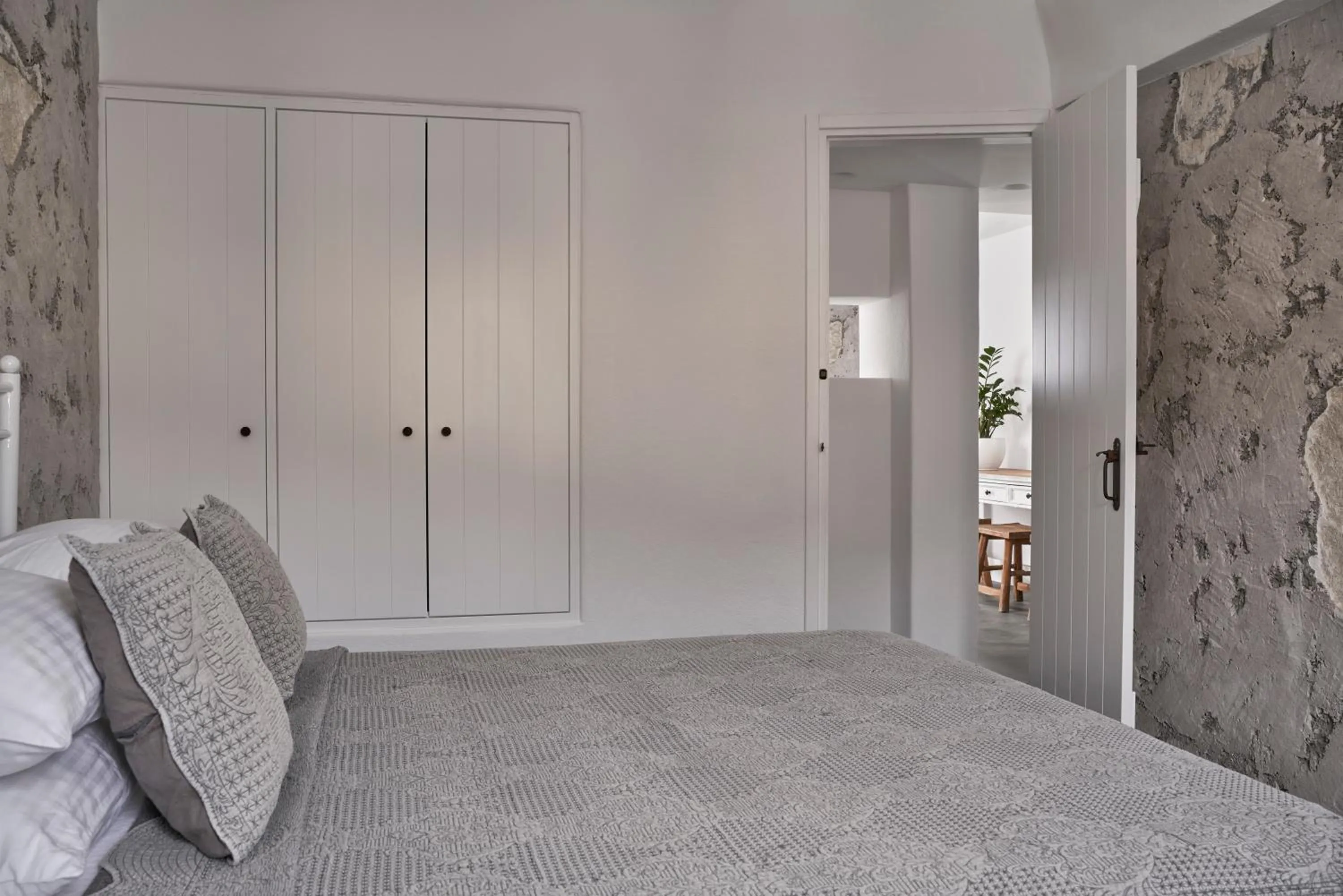 Bed in Makris Beach Hotel