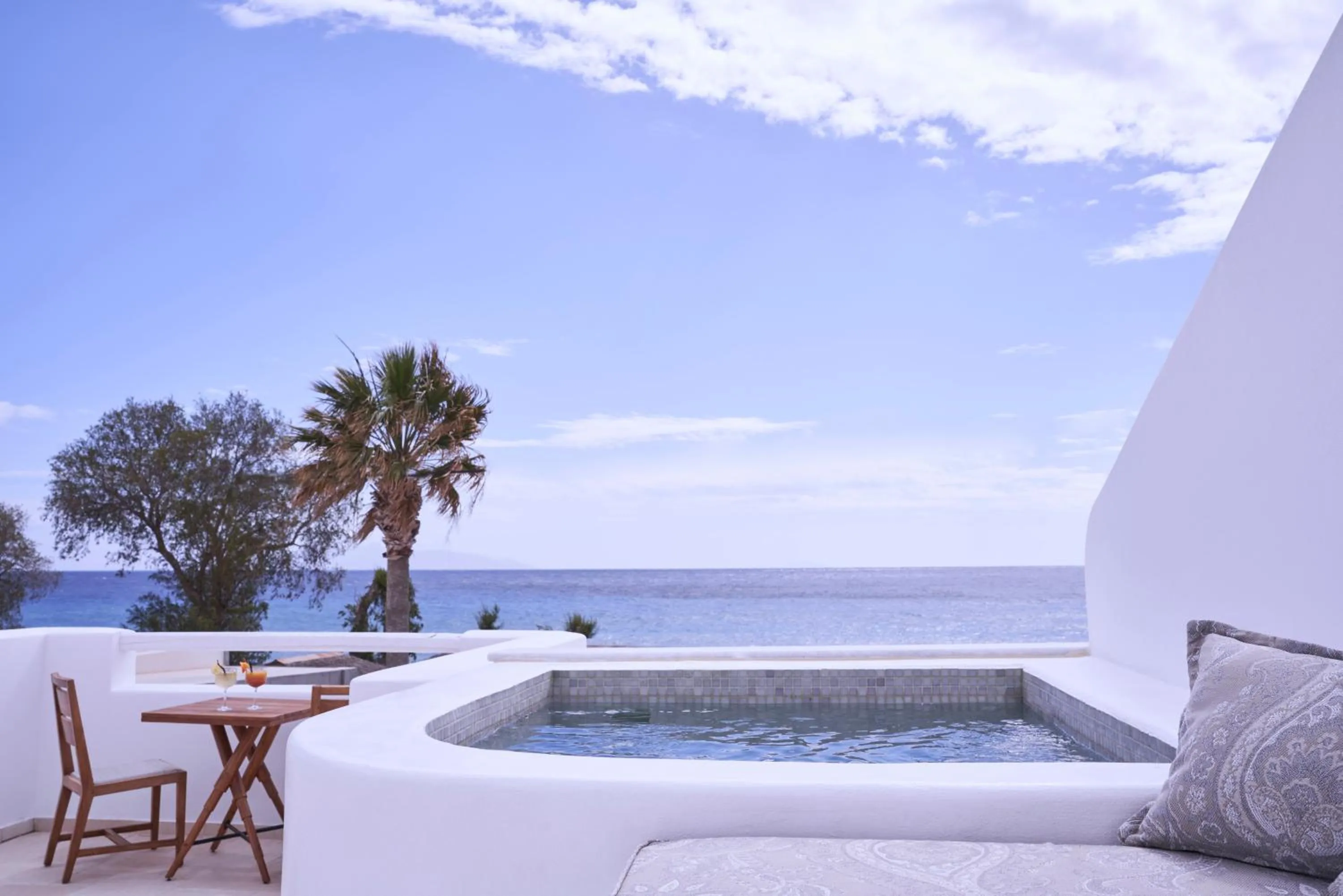 Patio in Makris Beach Hotel