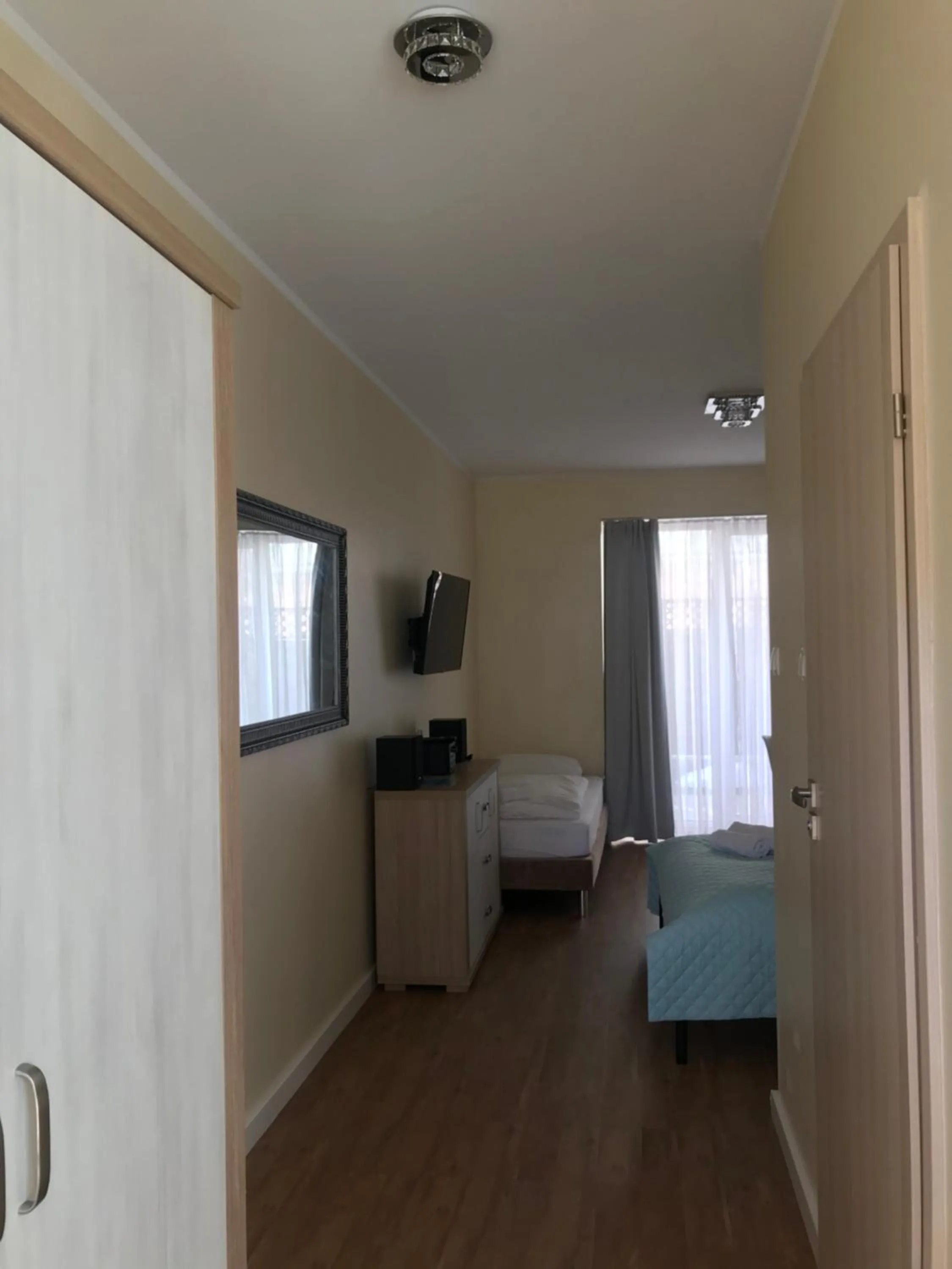 Patio, Bed in Lazur Apartamenty