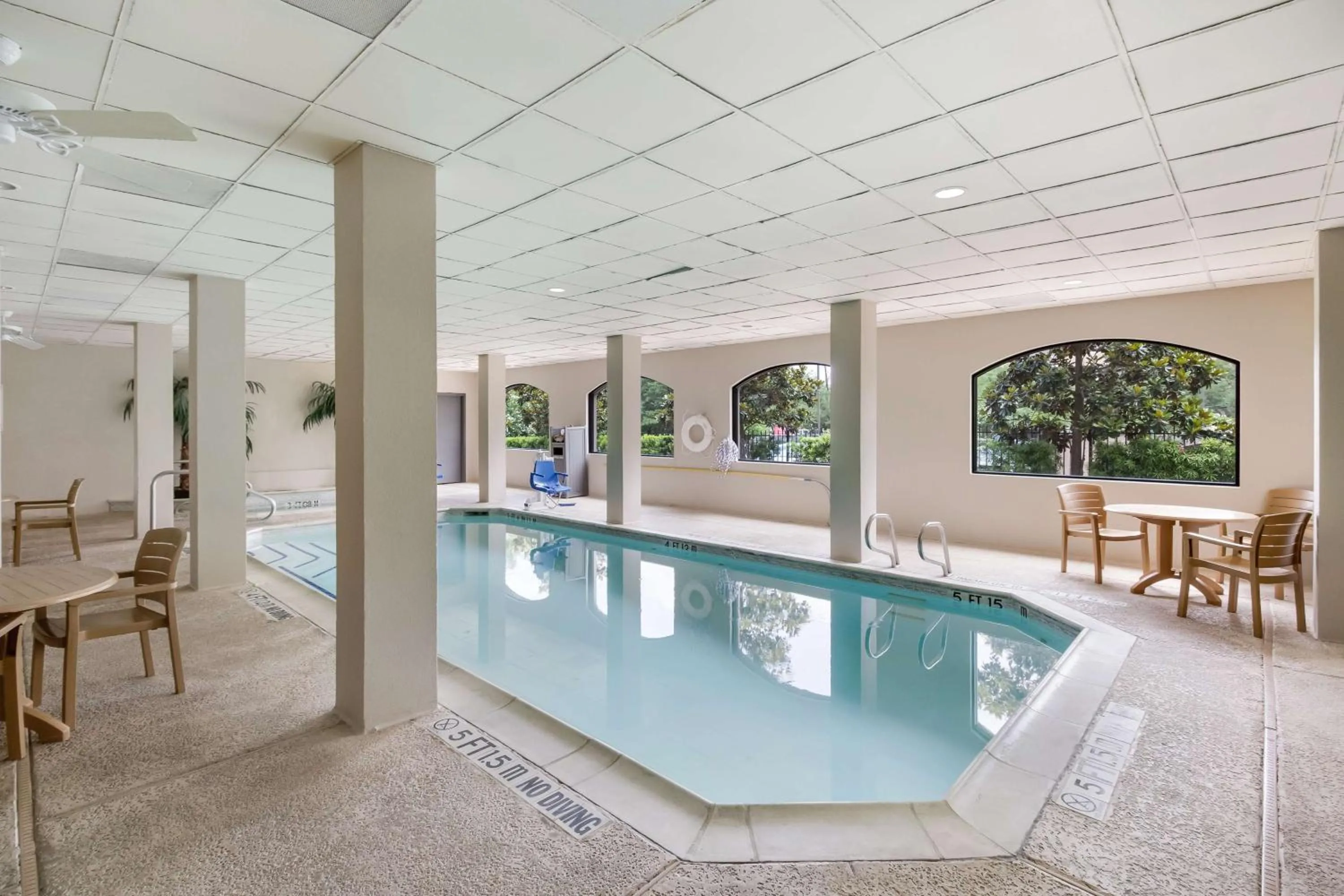 Pool view in SureStay Plus Hotel by Best Western Houston Medical Center