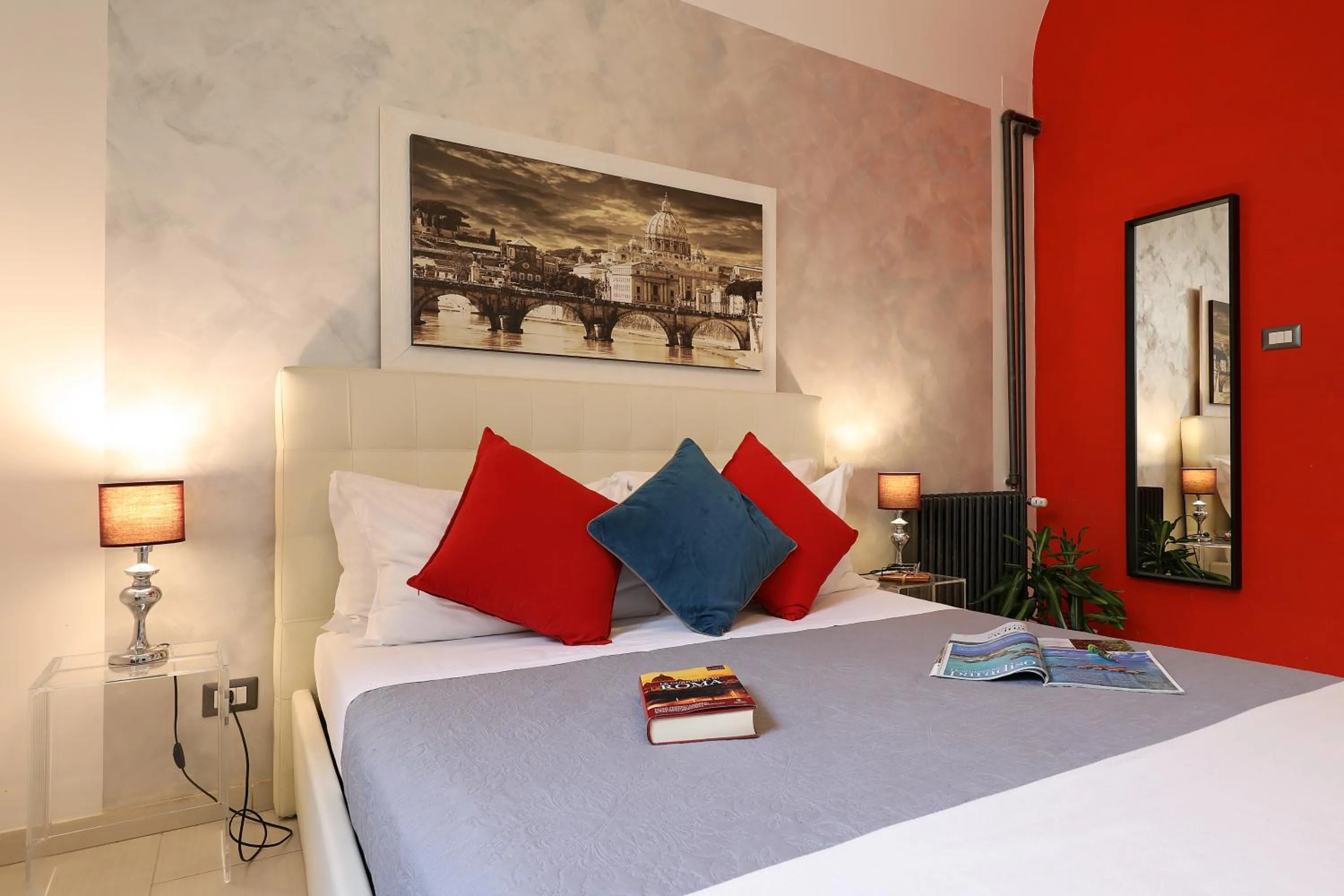 Bed in Grand Tour Rome Apartment - Liberty Collection