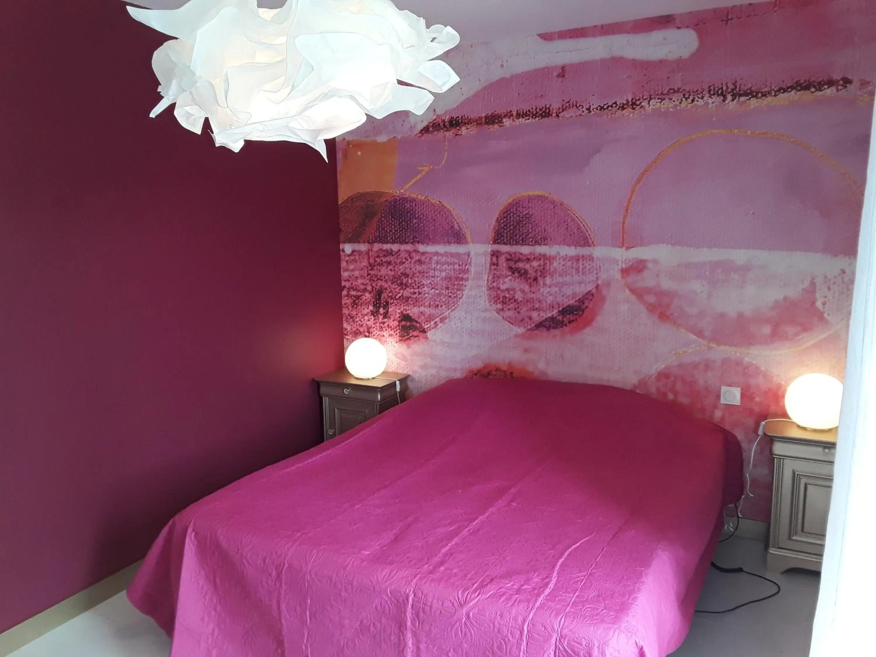 Bed in Chez Herveline Le Fer - Chambres et table d'hôtes