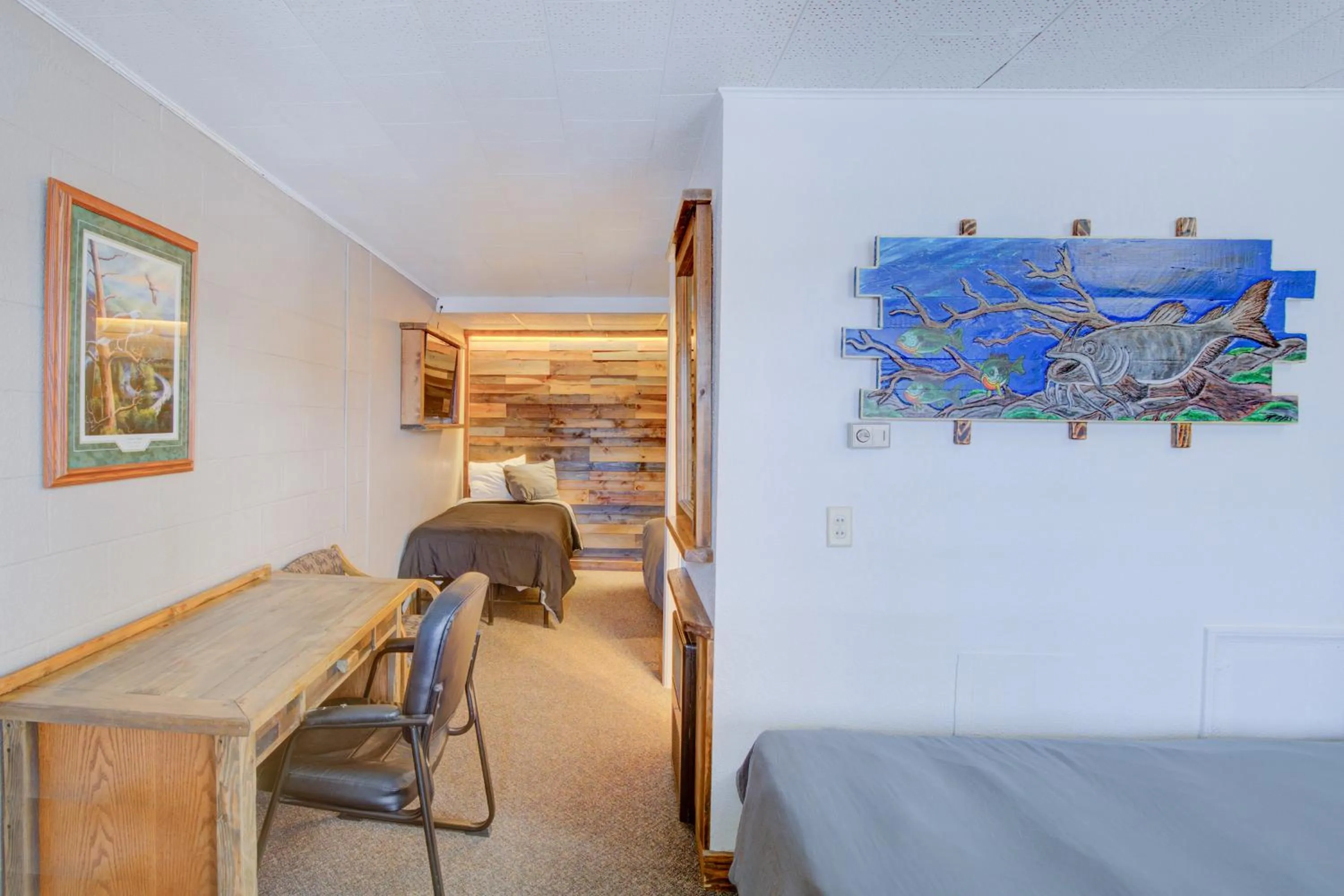 Bedroom in Bel Aire Motel Chamberlain Near Missouri River I 90