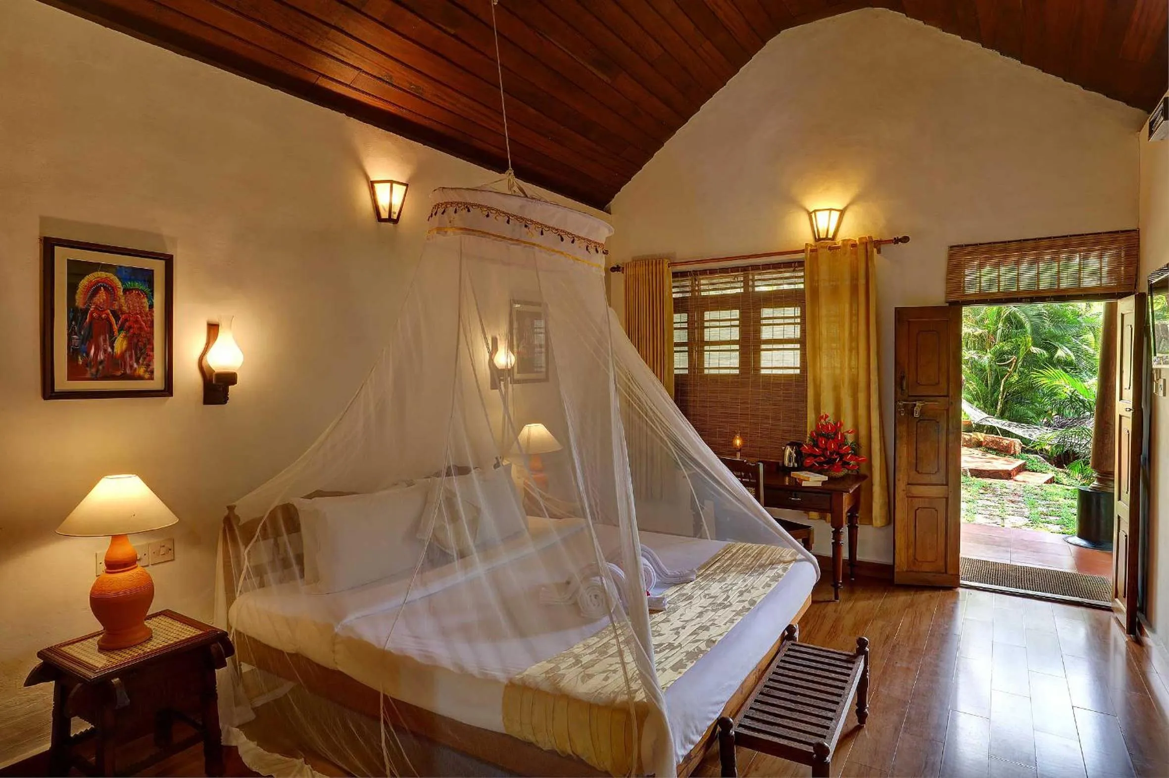 Day, Bed in Somatheeram Ayurveda village