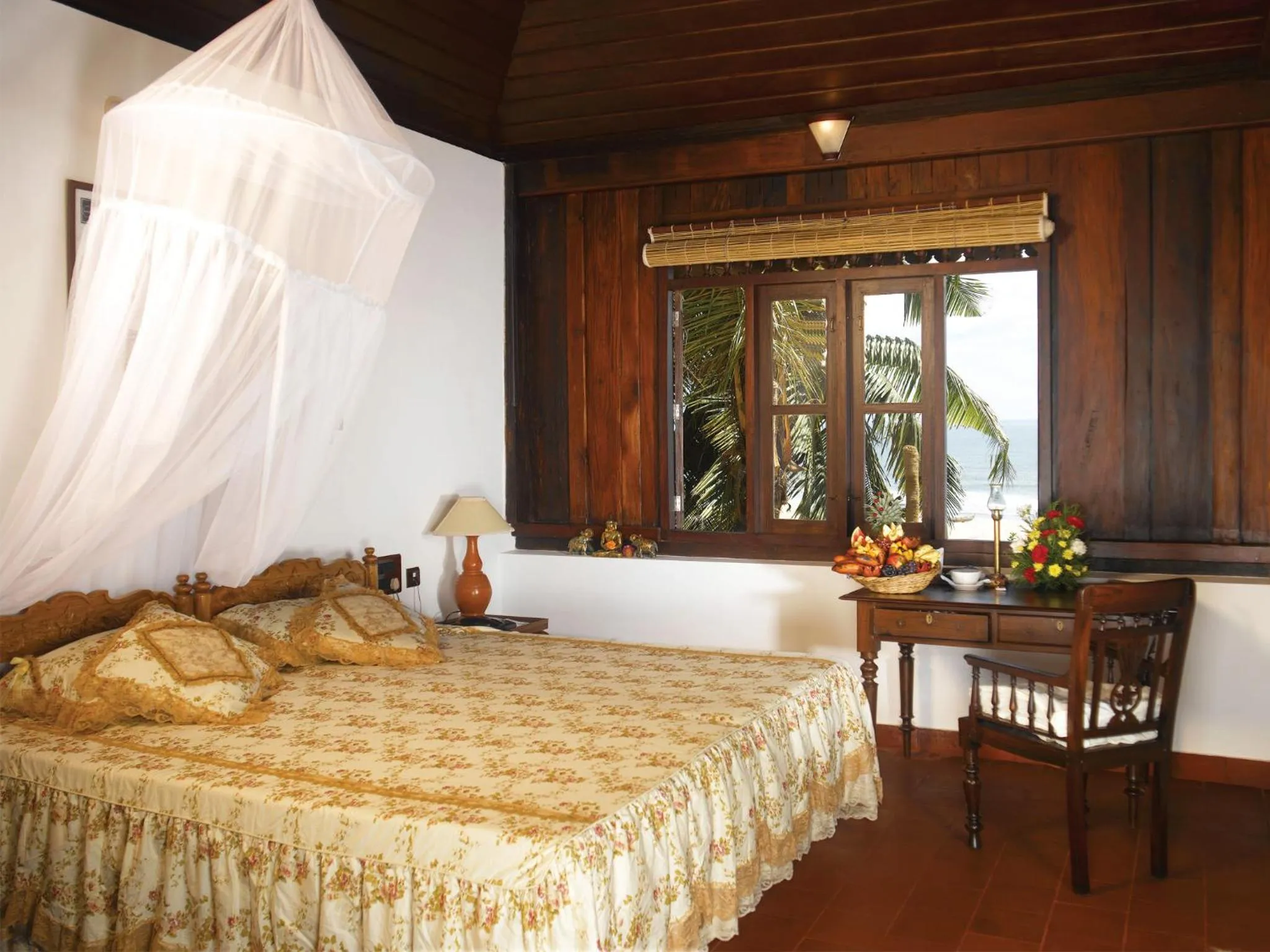 Bedroom, Bed in Somatheeram Ayurveda village
