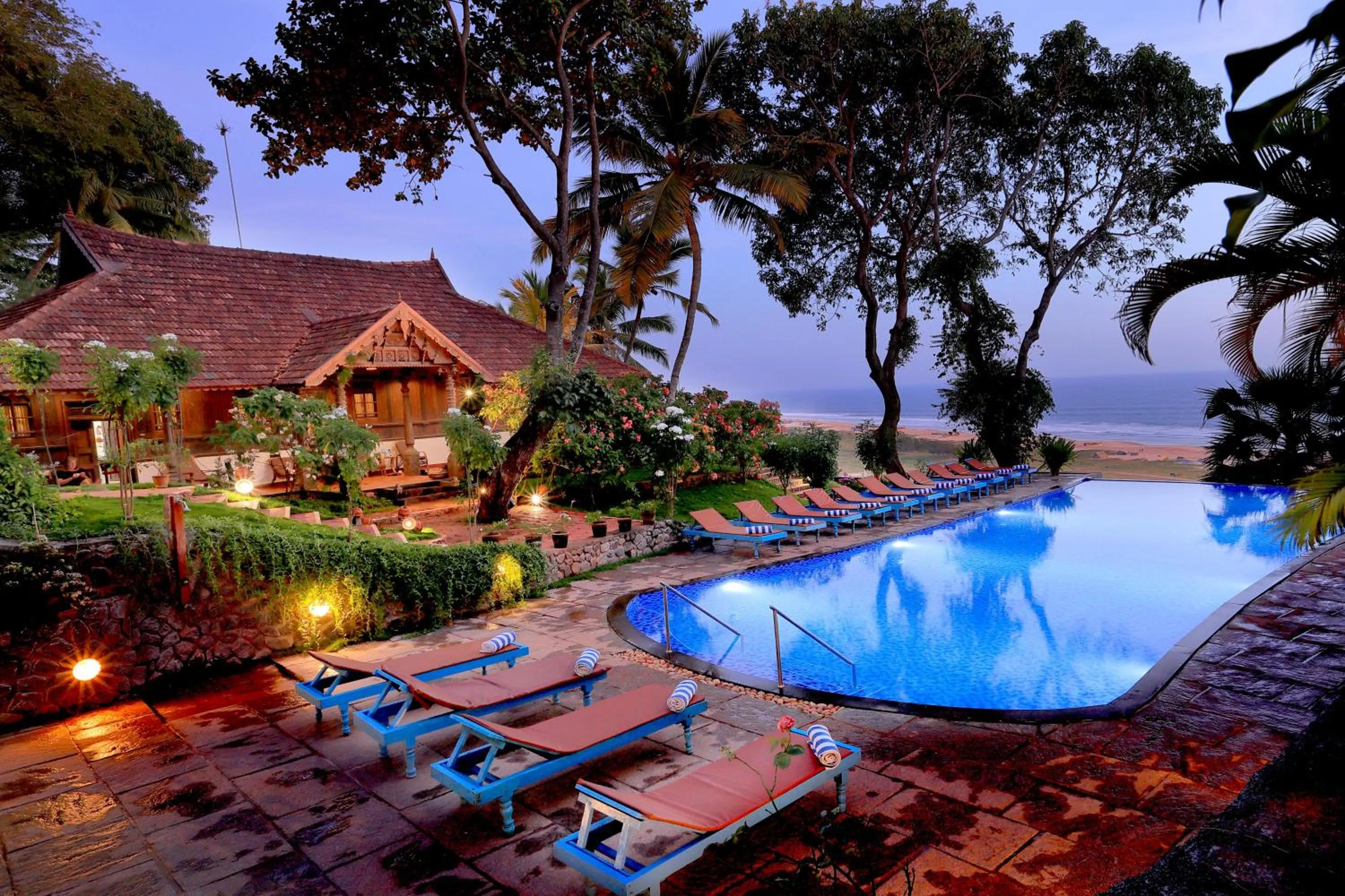 Swimming pool in Somatheeram Ayurveda village