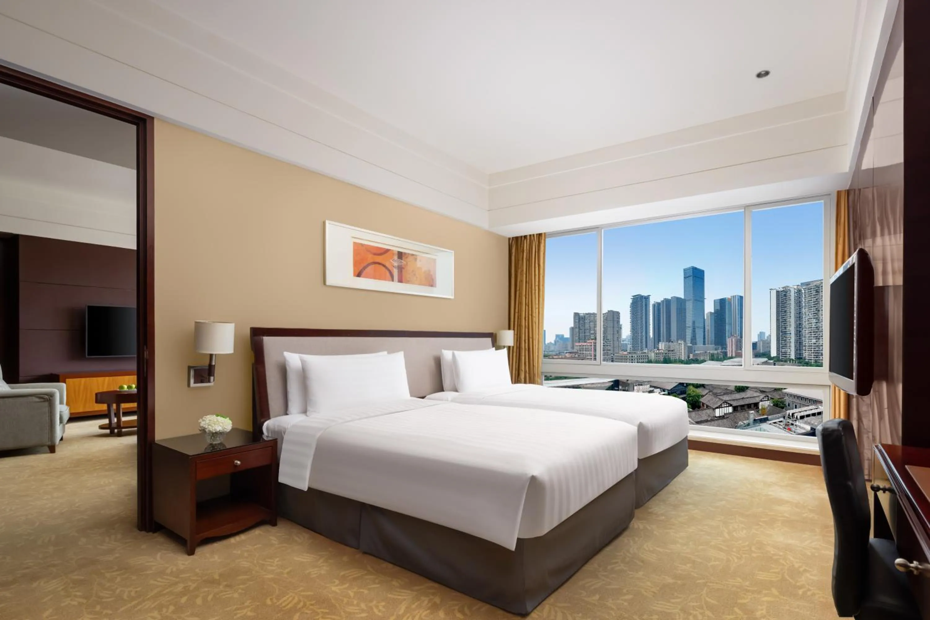 Bedroom, Bed in Shangri-La Chengdu