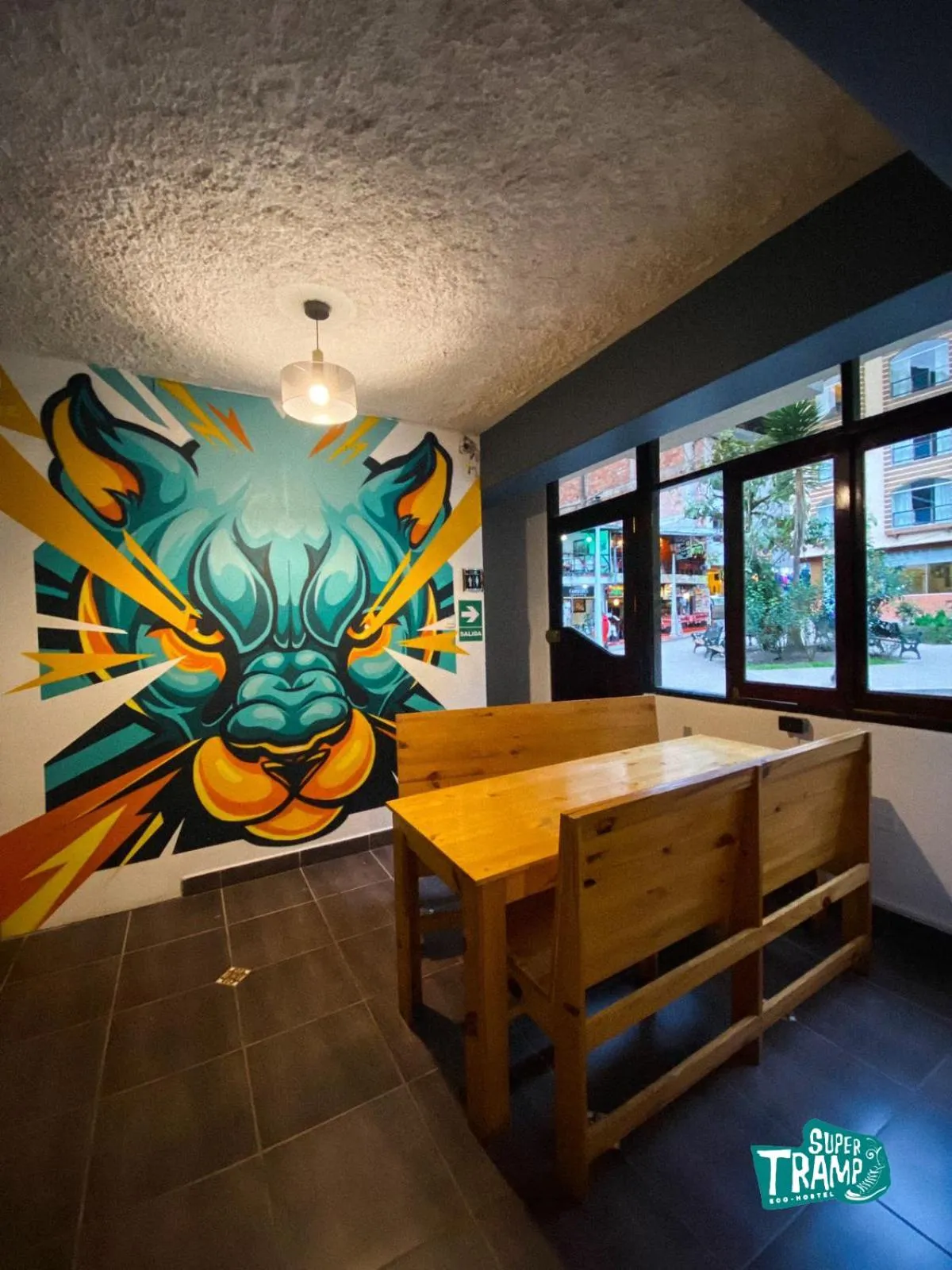 Dining area in Supertramp Hostel Machupicchu