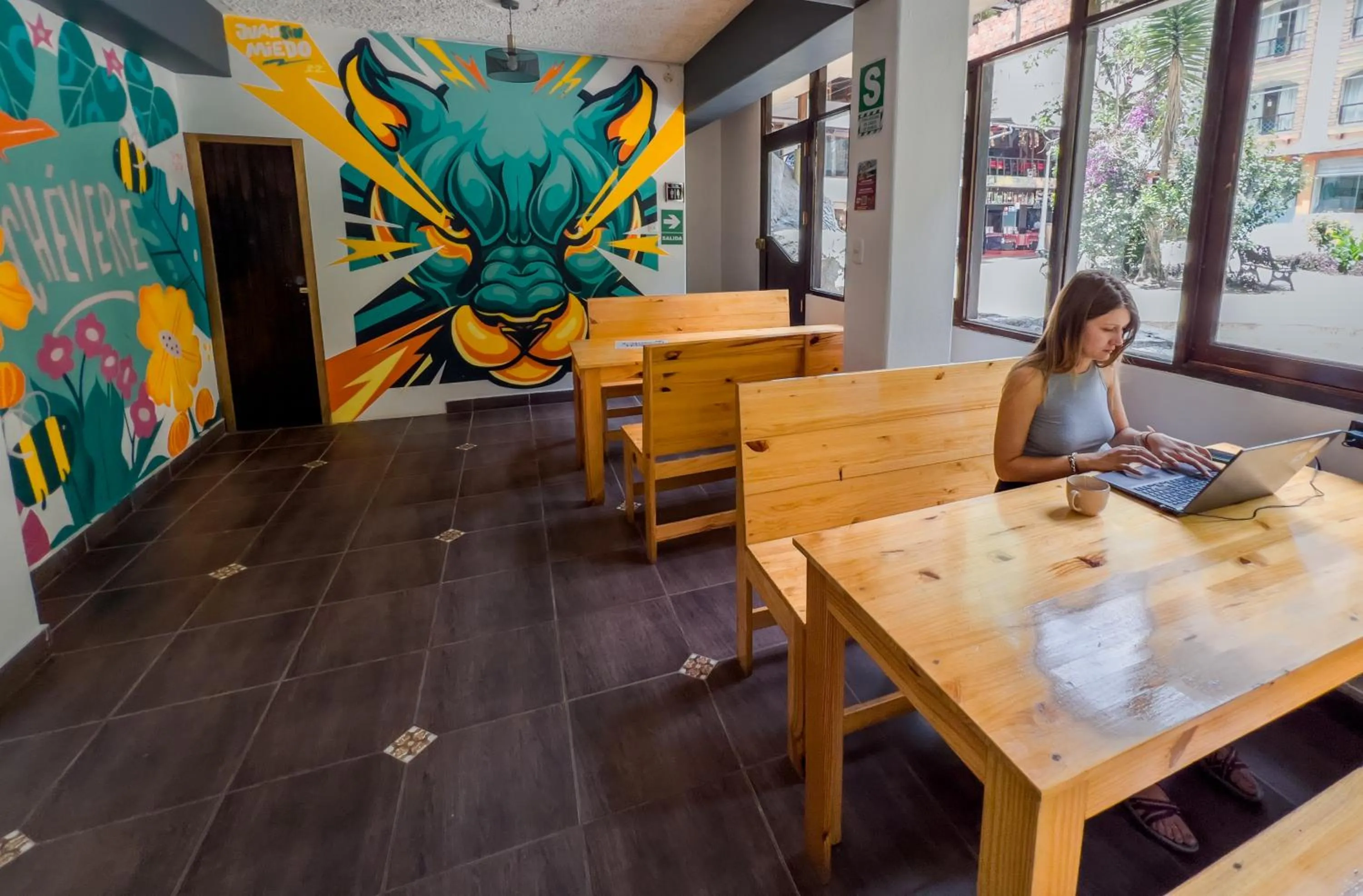 Seating area in Supertramp Hostel Machupicchu
