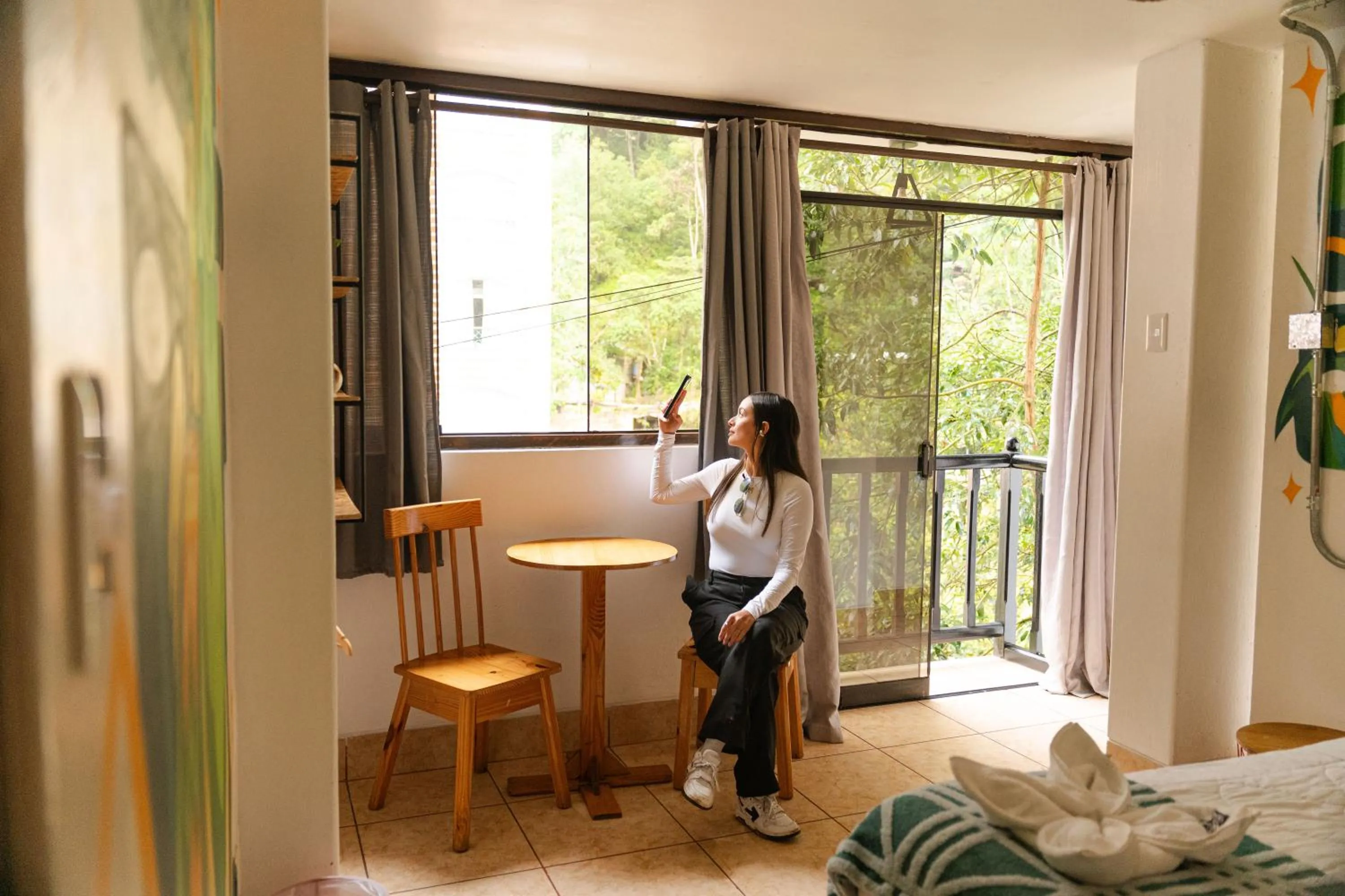 View (from property/room), Bed in Supertramp Hostel Machupicchu