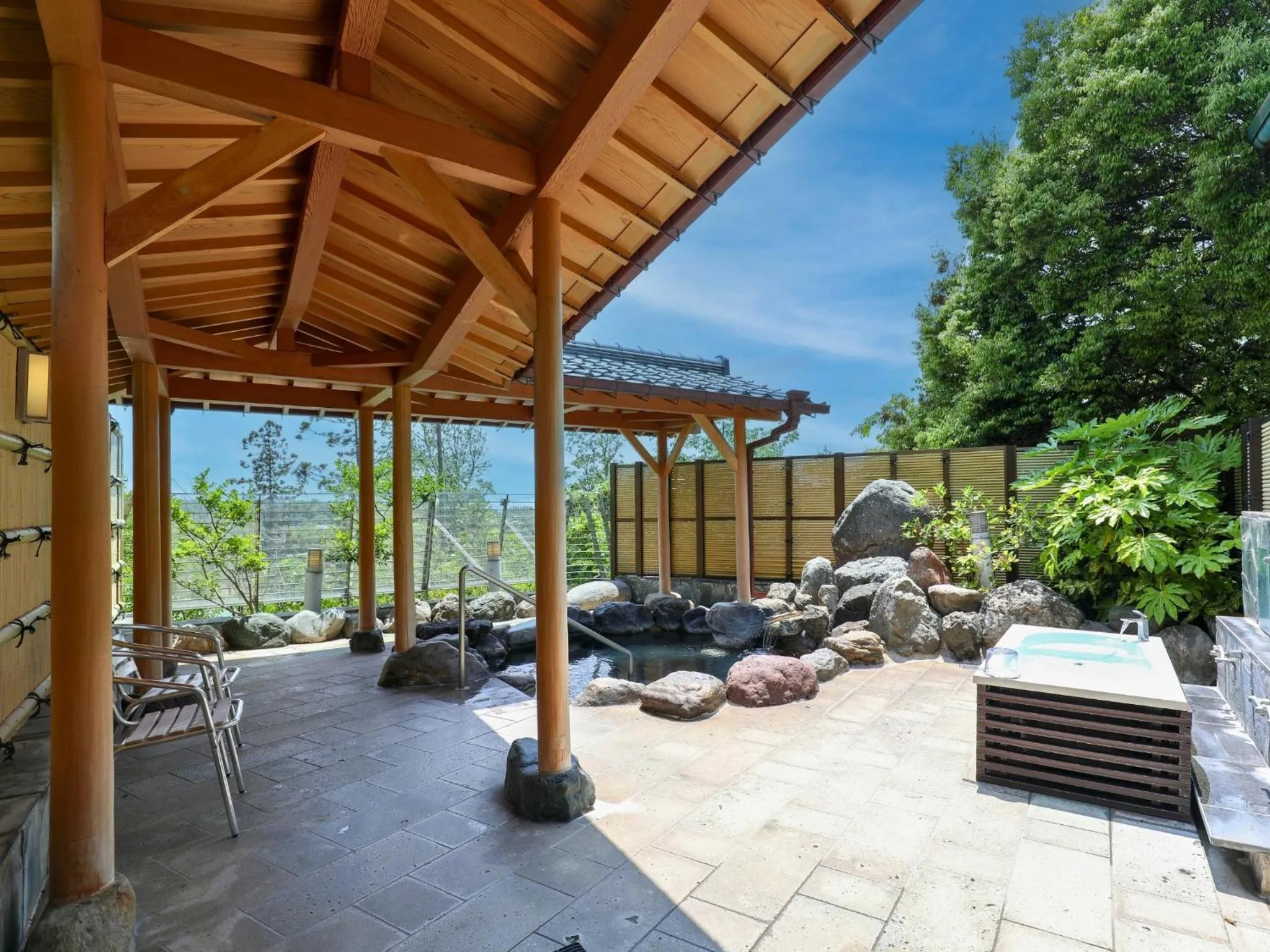 Open Air Bath in Ikoi no mura Notohanto