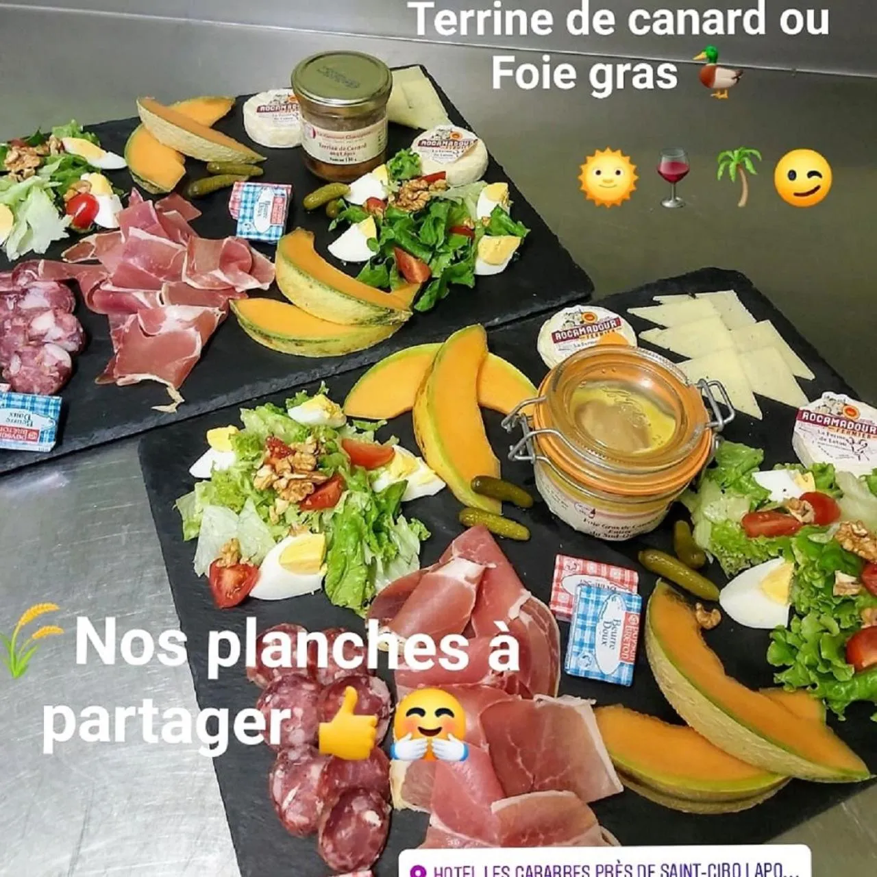 Food and drinks in Hôtel Les Gabarres