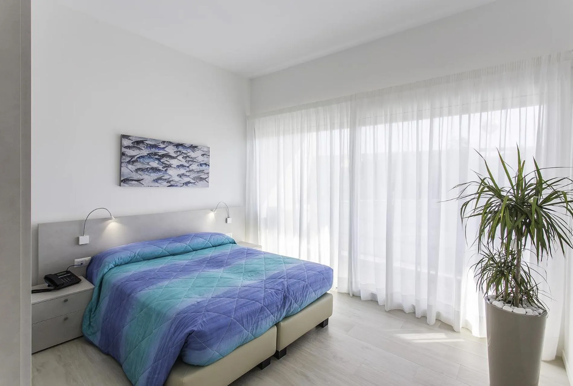 Bedroom, Bed in Residenza Turistica Alberghiera Blue Marine