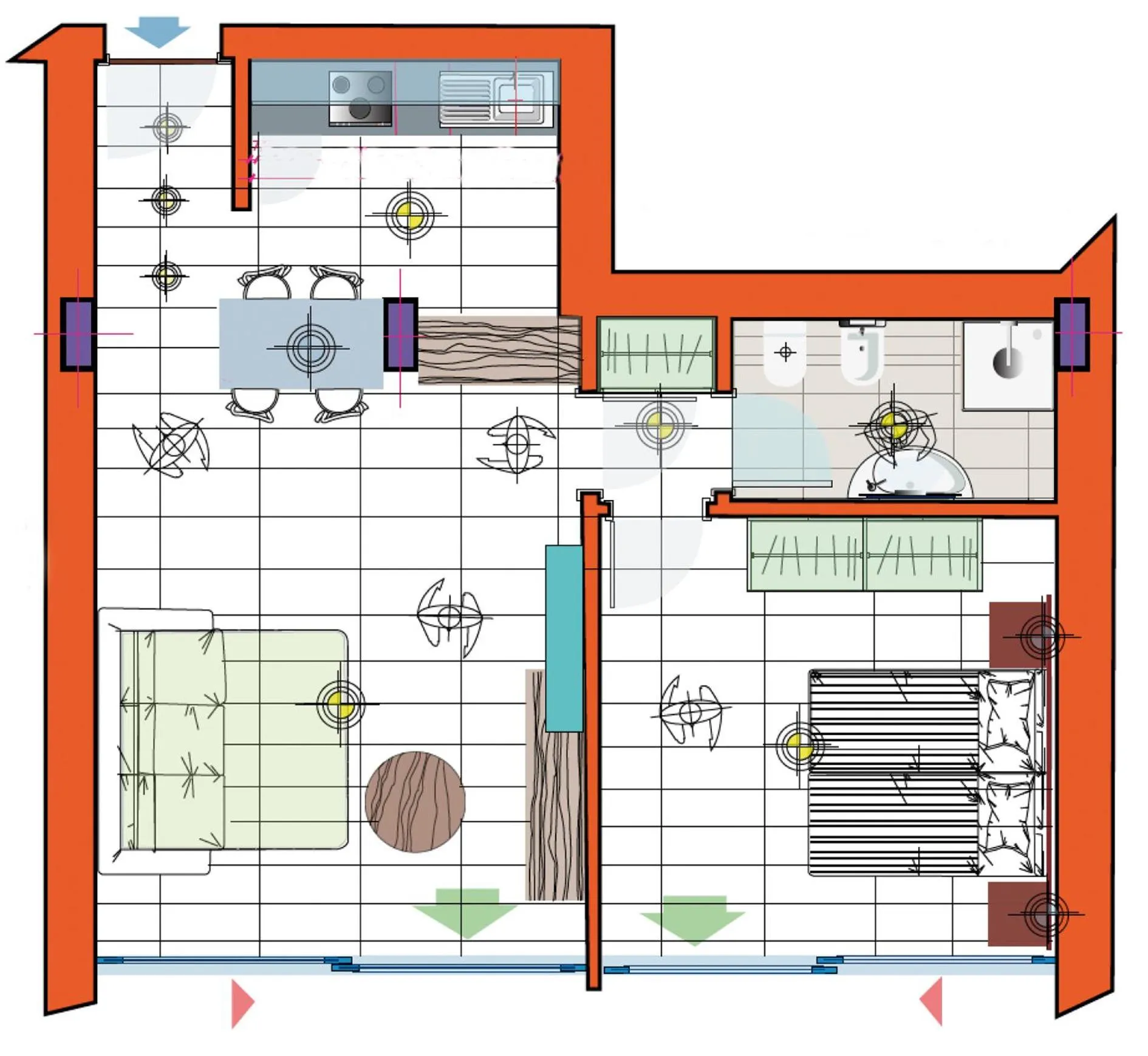 Shower in Residenza Turistica Alberghiera Blue Marine