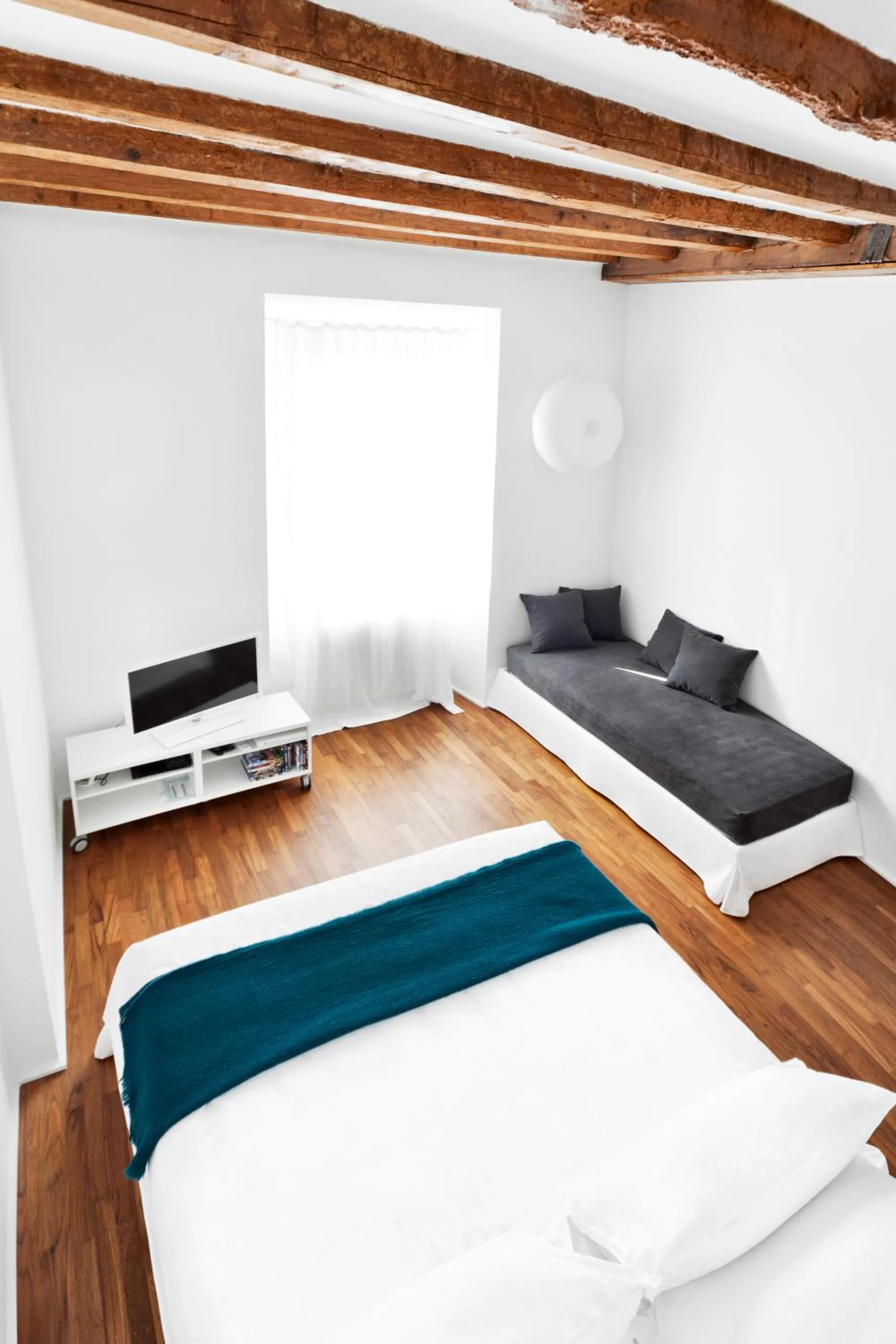 Bedroom, Bed in Brera Apartments in Moscova