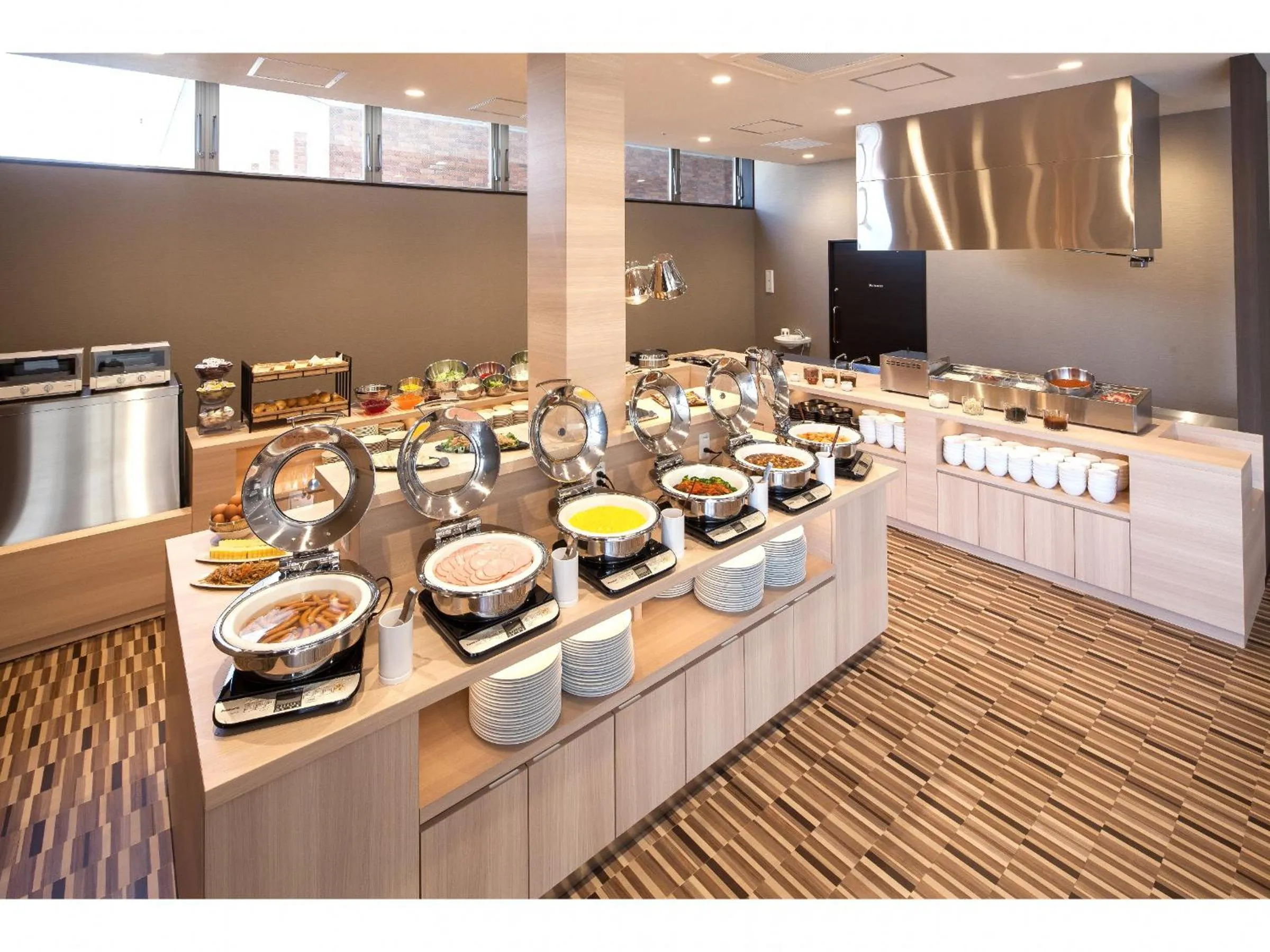 Buffet breakfast in Y's Hotel Asahikawa Ekimae