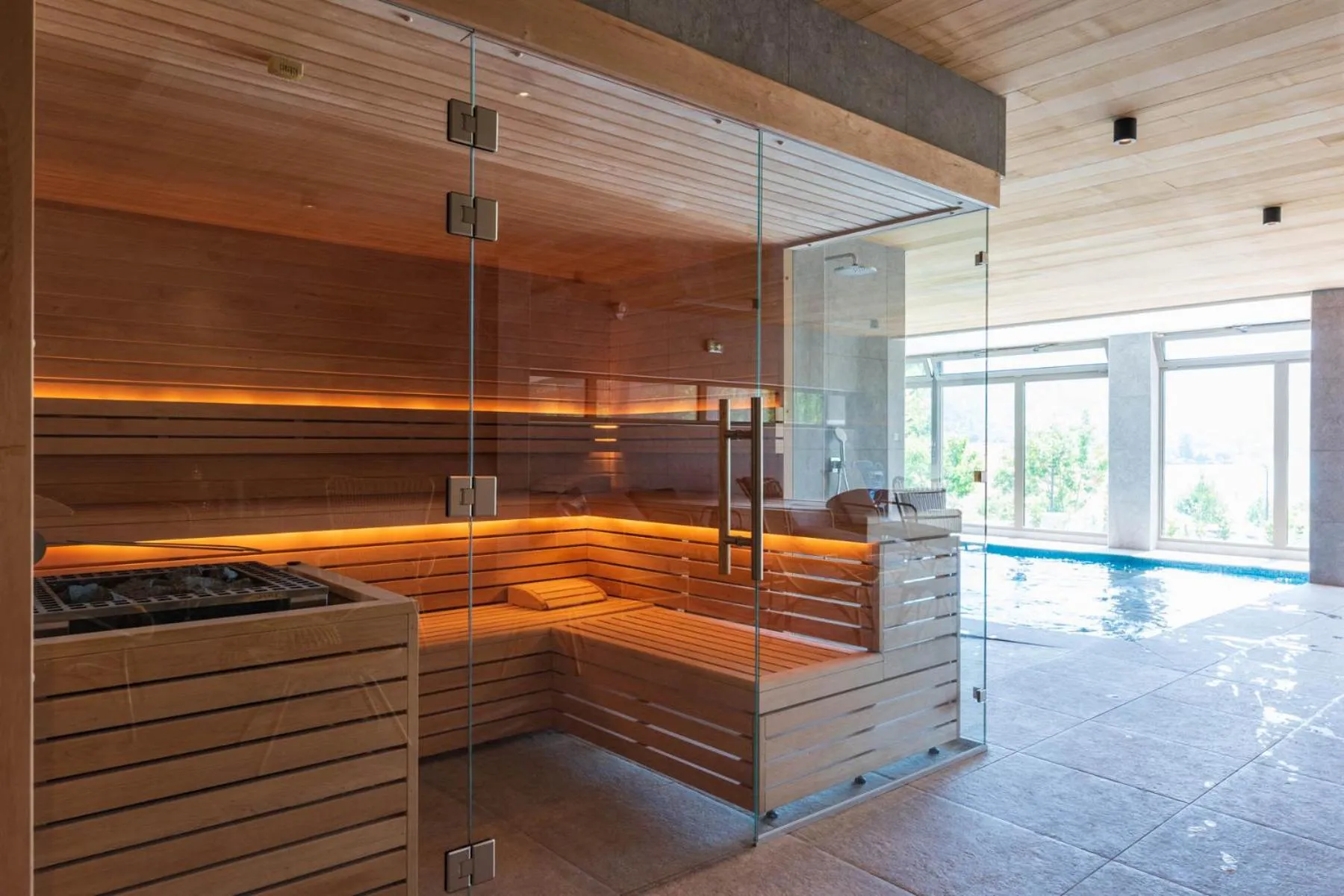 Sauna in Hôtel Beau Site Talloires B SPA