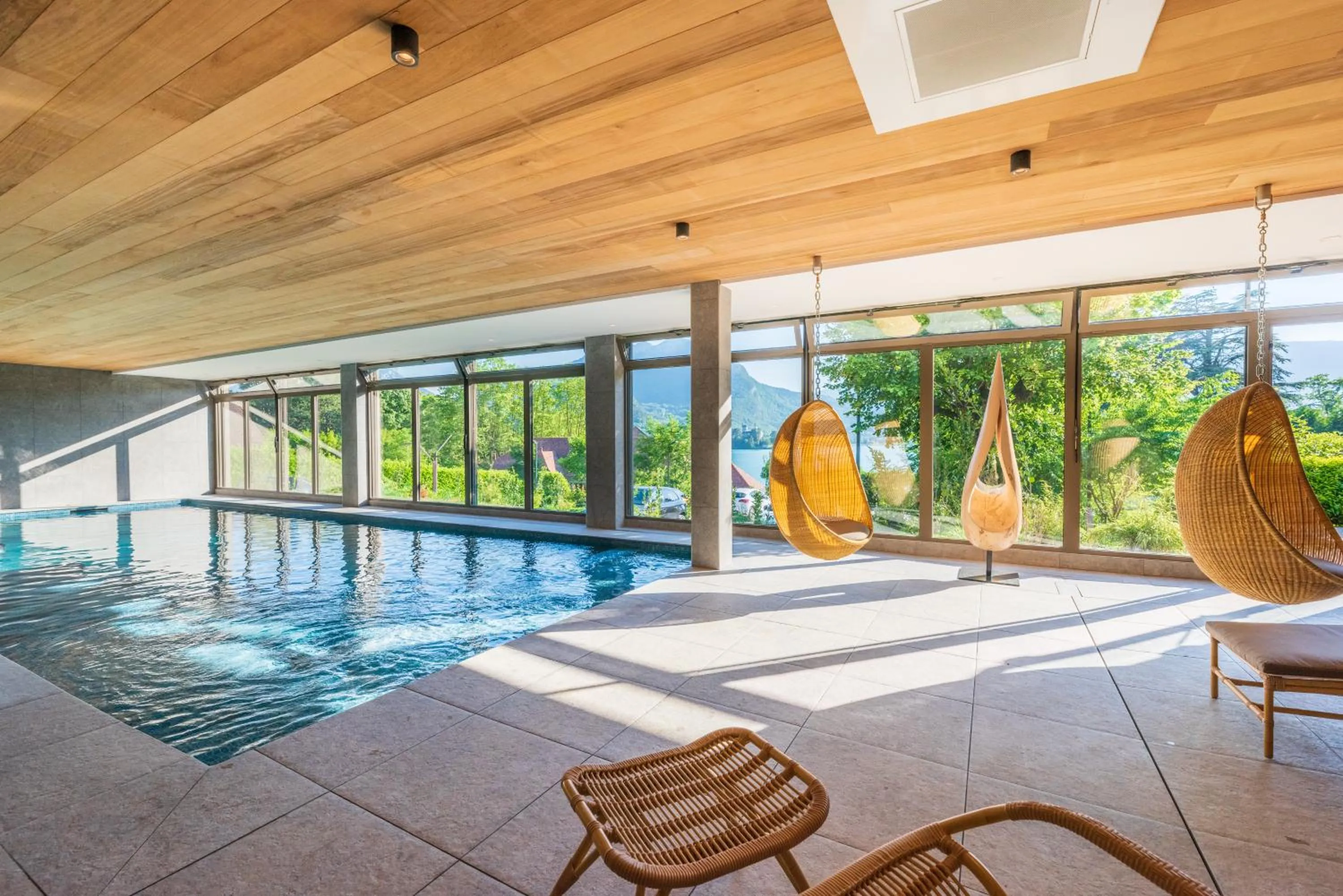Swimming pool in Hôtel Beau Site Talloires B SPA
