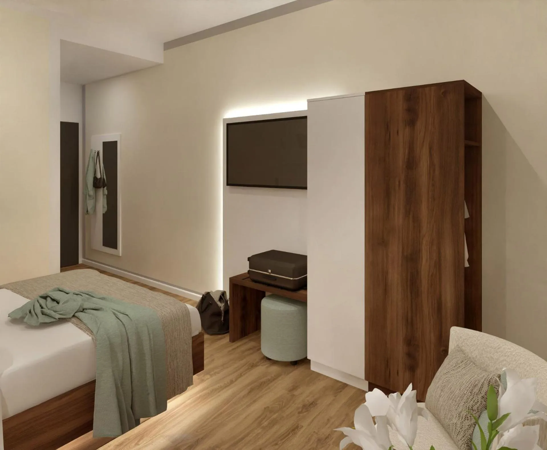 Photo of the whole room, Bed in Johanniter Gästehaus