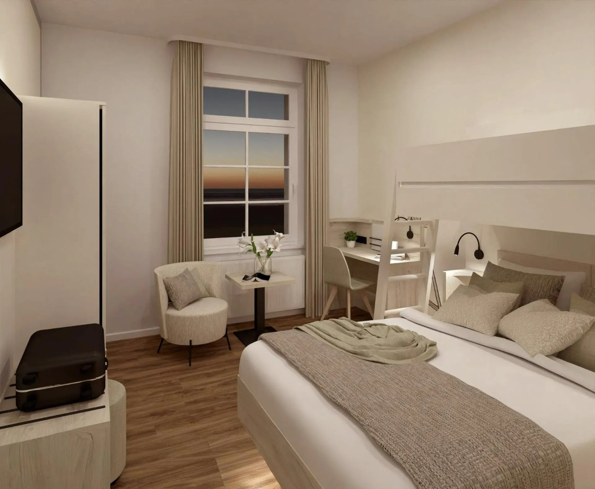 Photo of the whole room, Bed in Johanniter Gästehaus