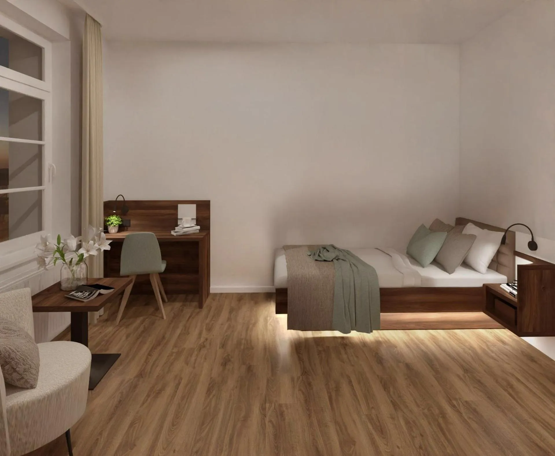 Photo of the whole room, Bed in Johanniter Gästehaus