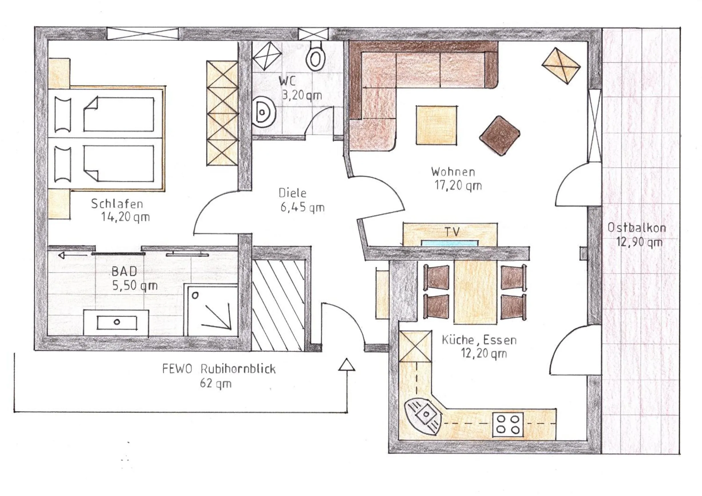 Floor plan in Landhaus Ruppaner