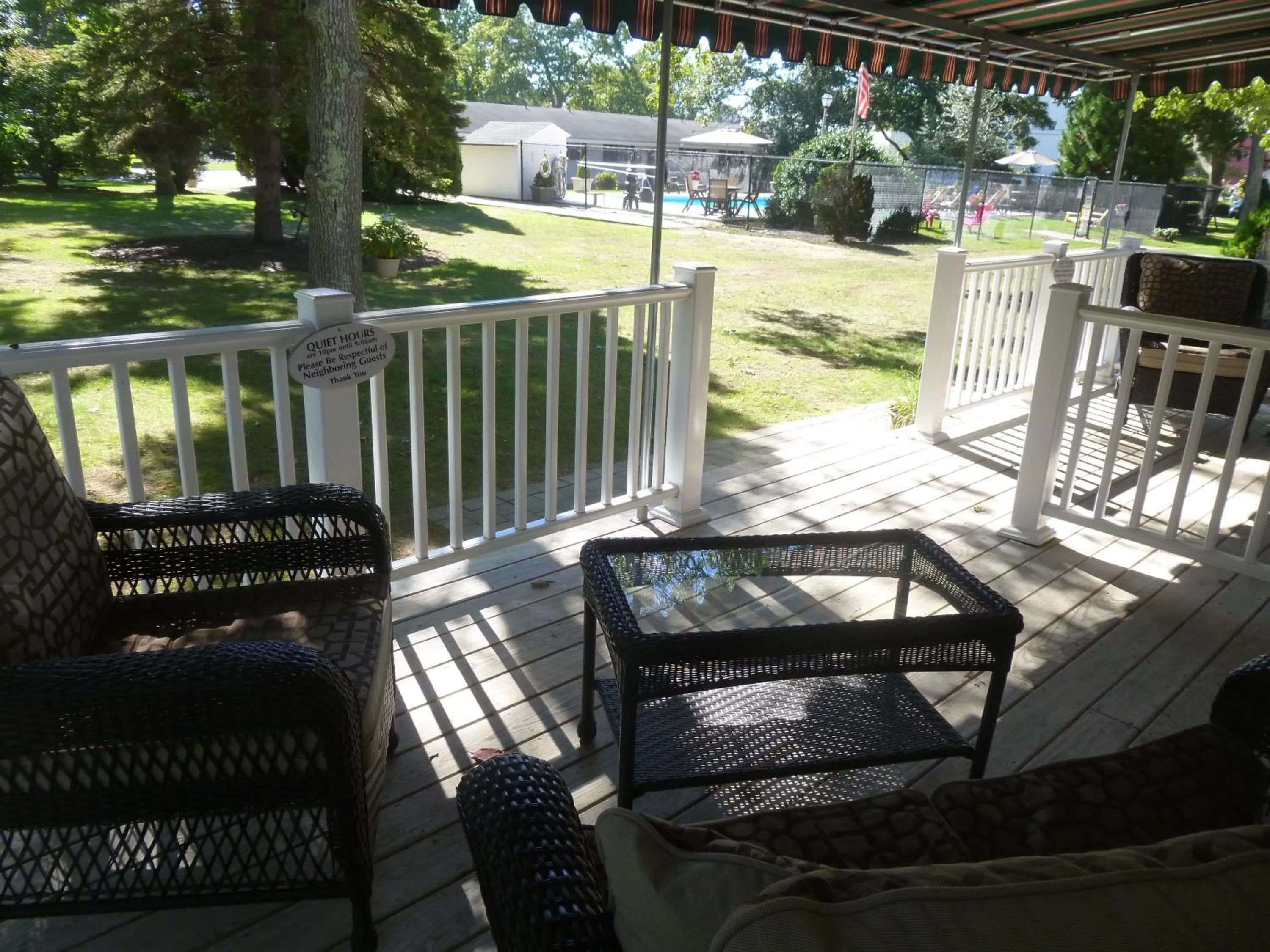 Patio in Falmouth Heights Motor Lodge