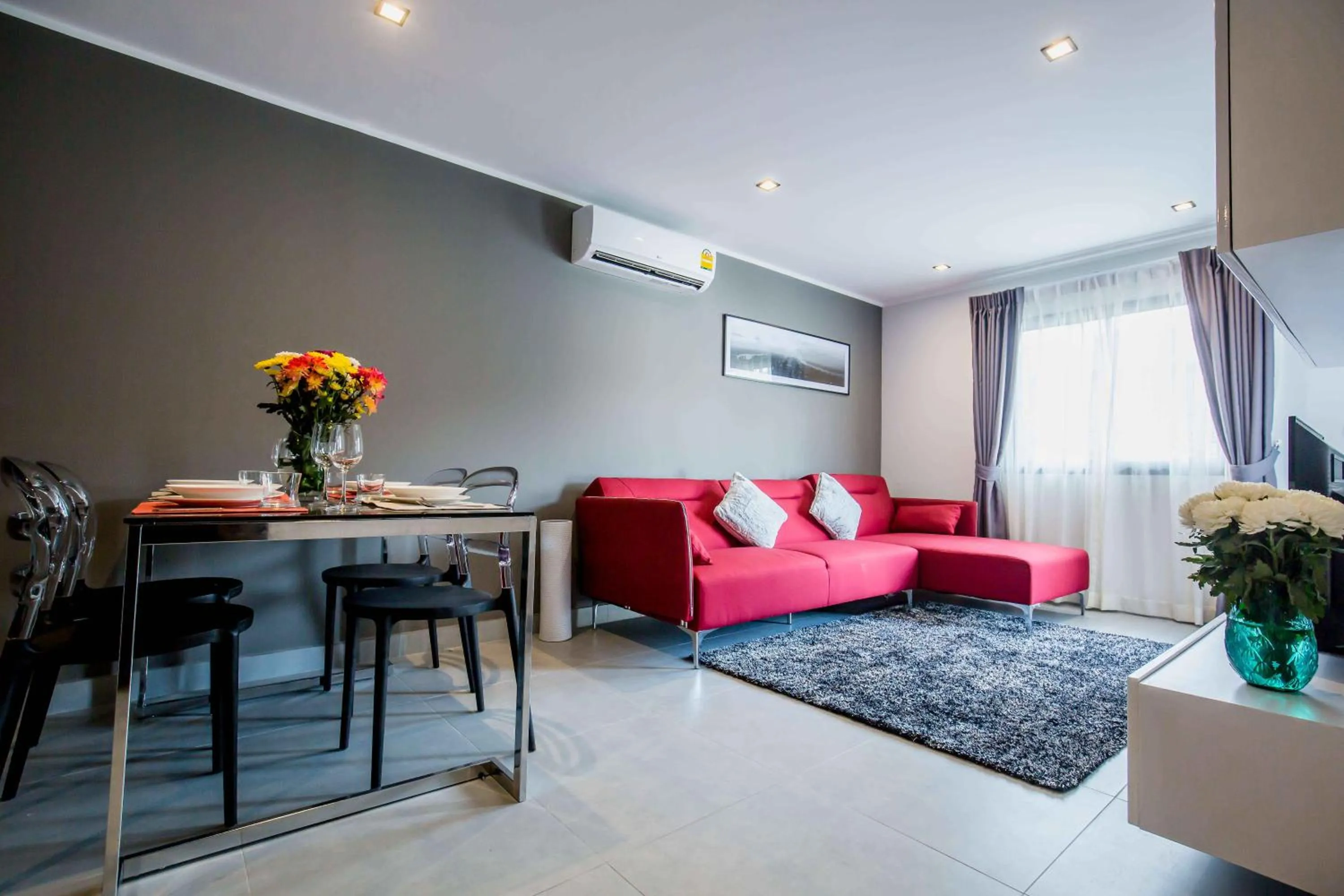 Living room in NOON Village Tower 1