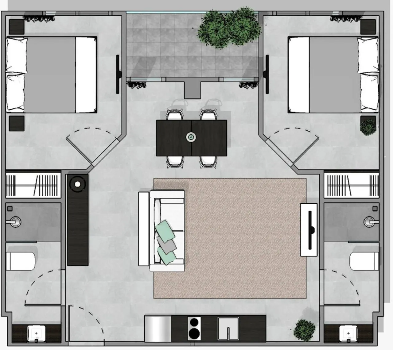 Floor plan in NOON Village Tower 1