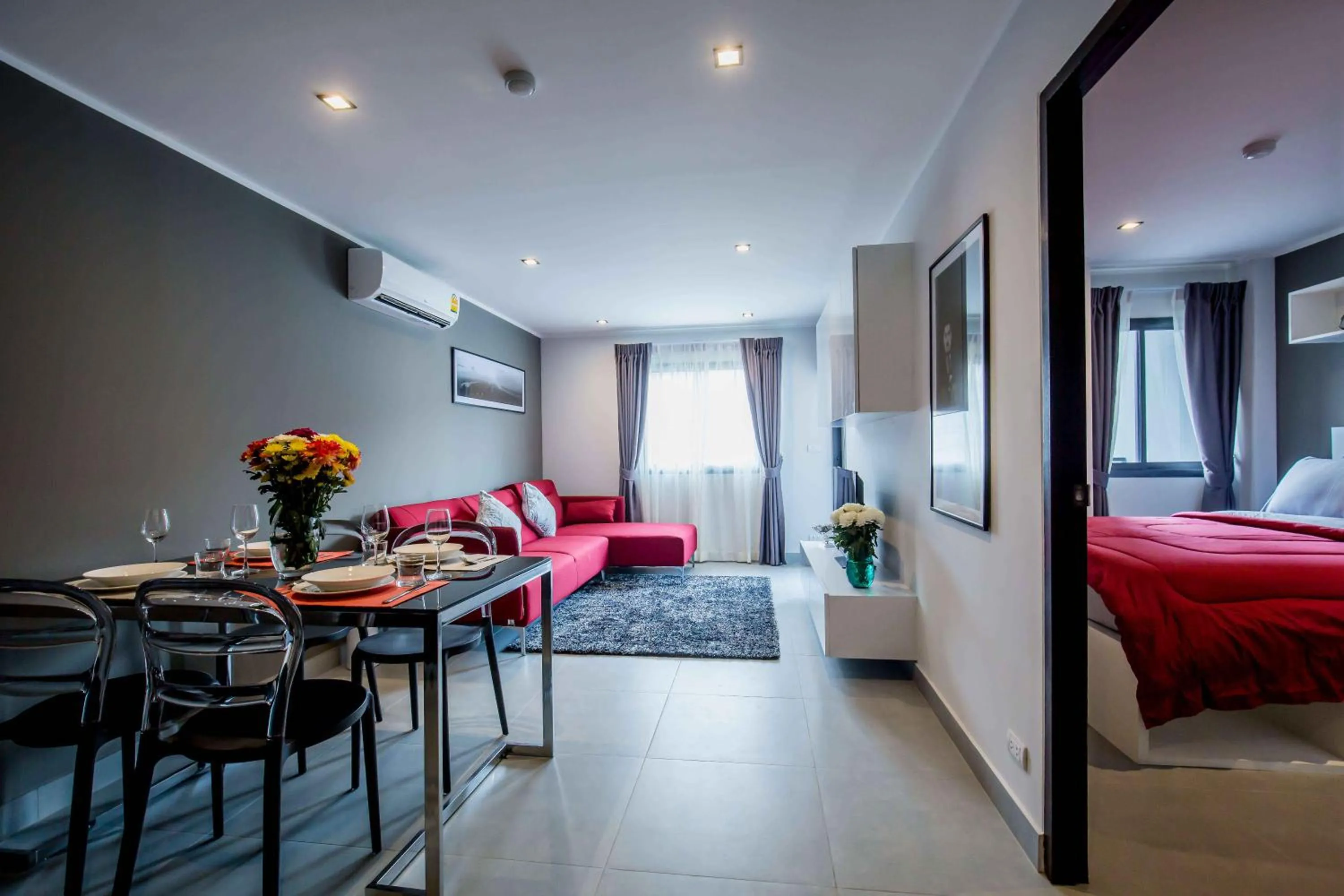 Living room in NOON Village Tower 1