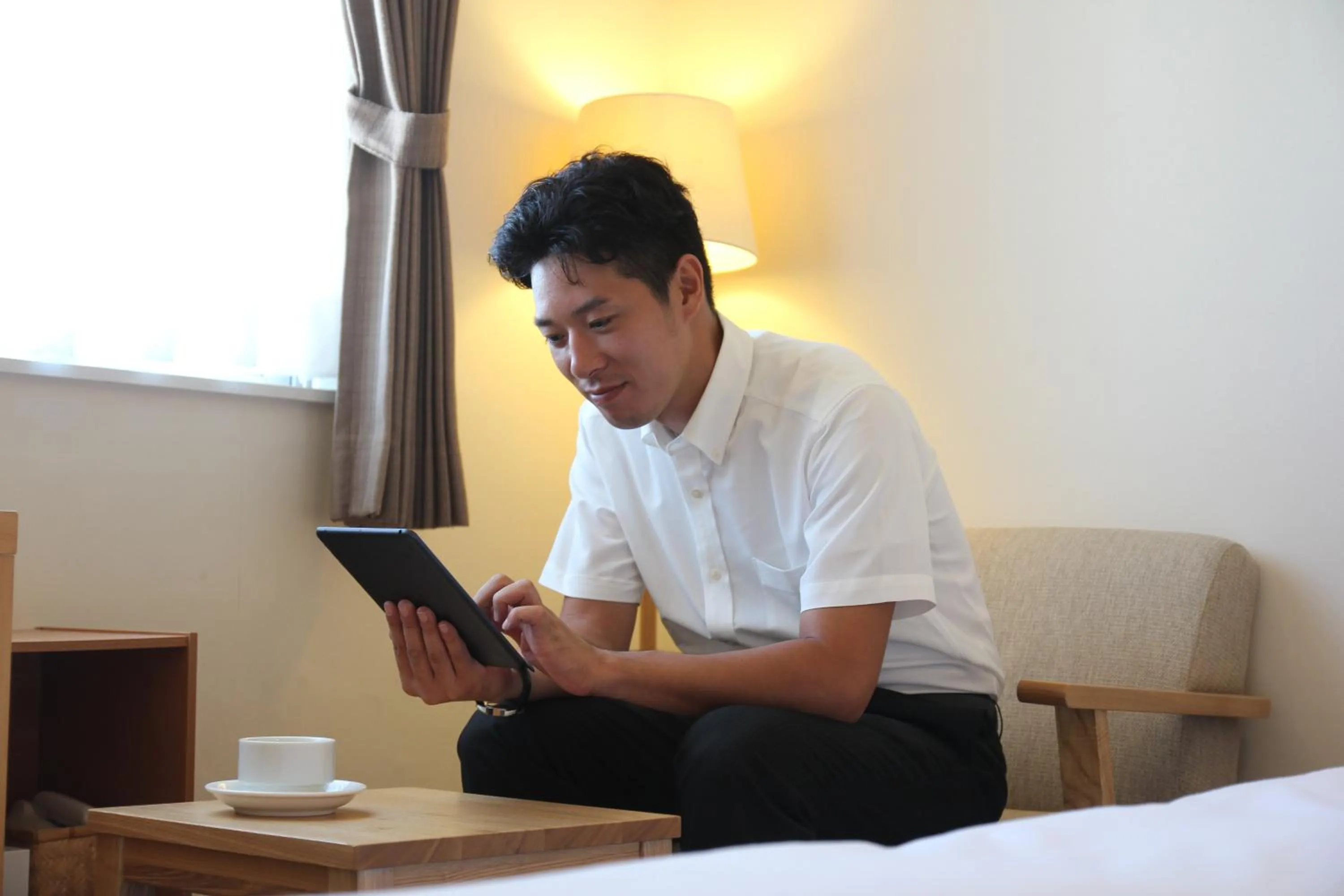 Seating area in Ishigakijima Hotel Cucule