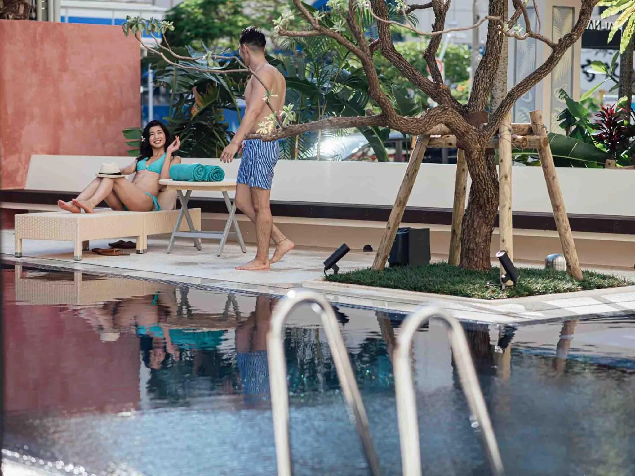 Swimming pool in Hotel Palm Royal Resort Kokusai Street