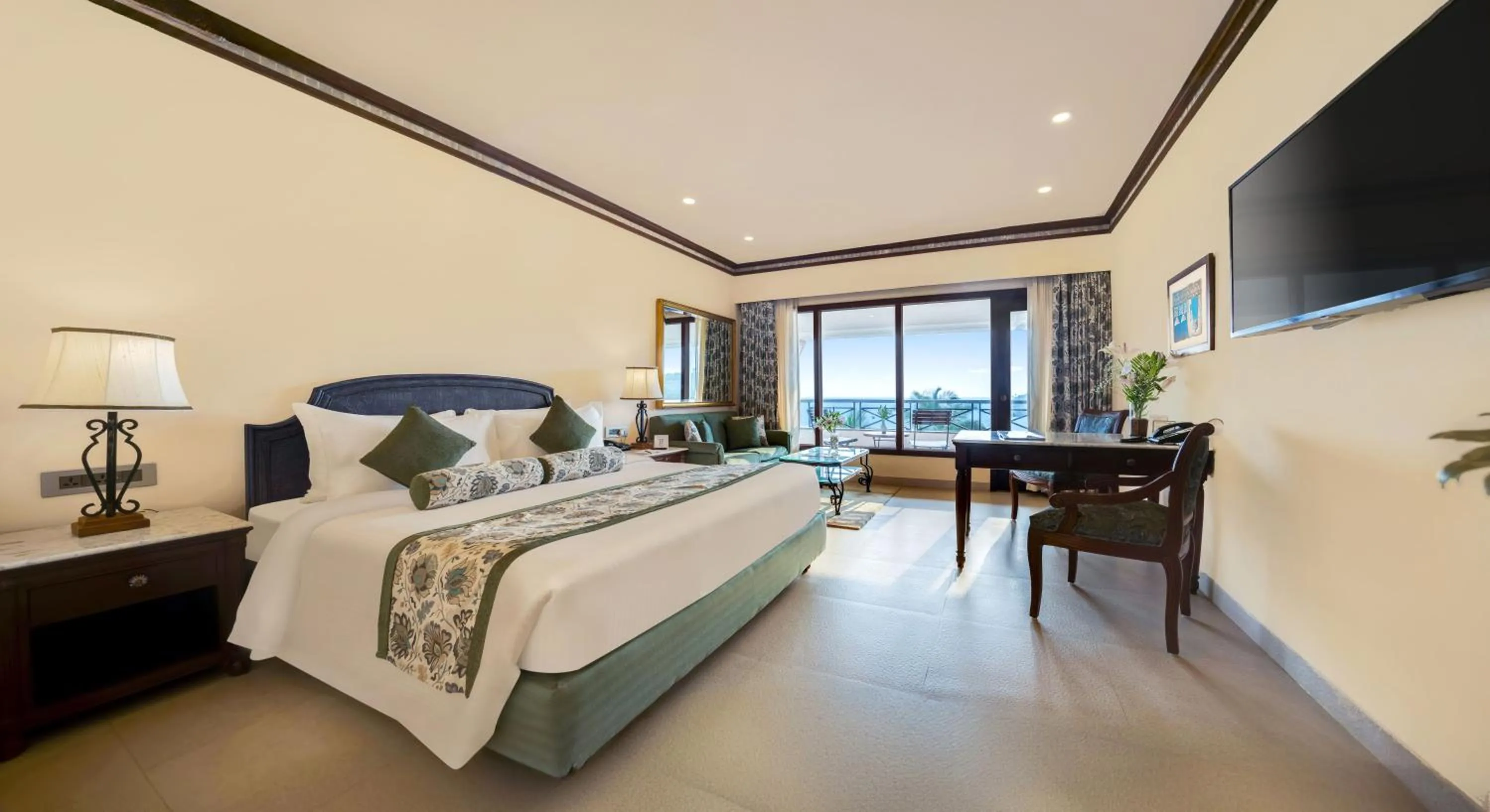 View (from property/room), Bed in Bogmallo Beach Resort