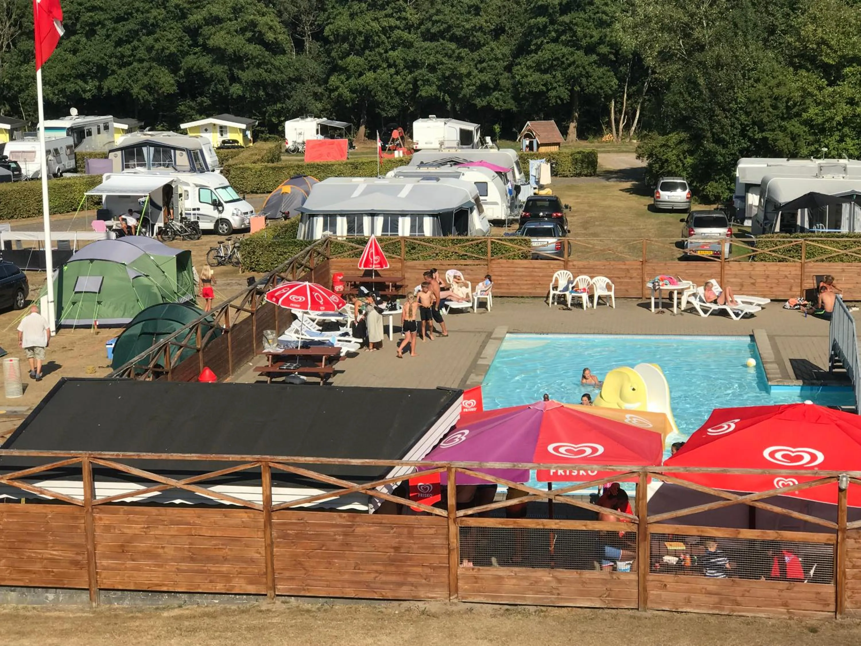Pool view in City Camping Hjørring