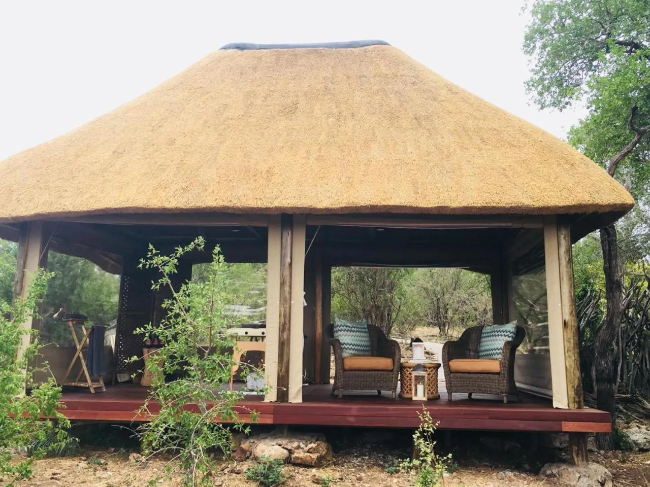 Patio in Impodimo Game Lodge