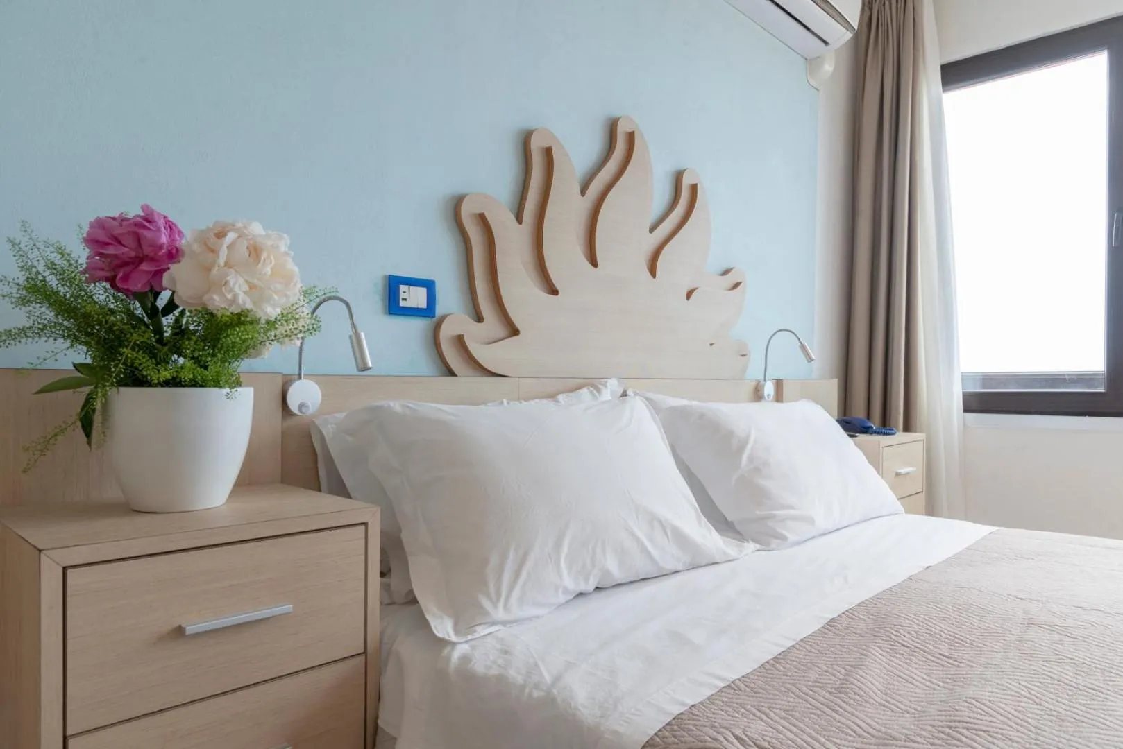 Bed in Hotel Giorgetti Orange