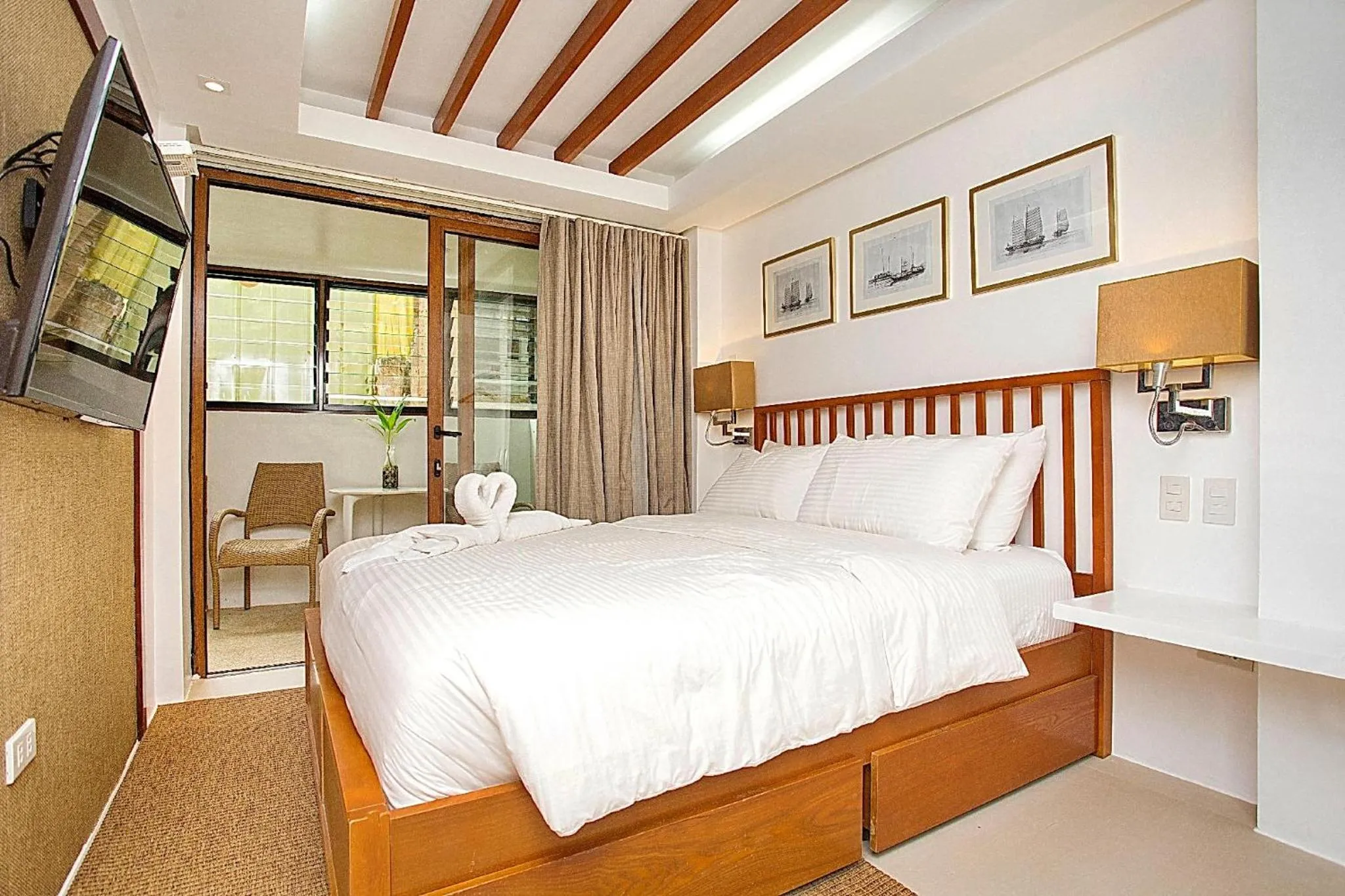 View (from property/room), Bed in Signature Boracay Blue