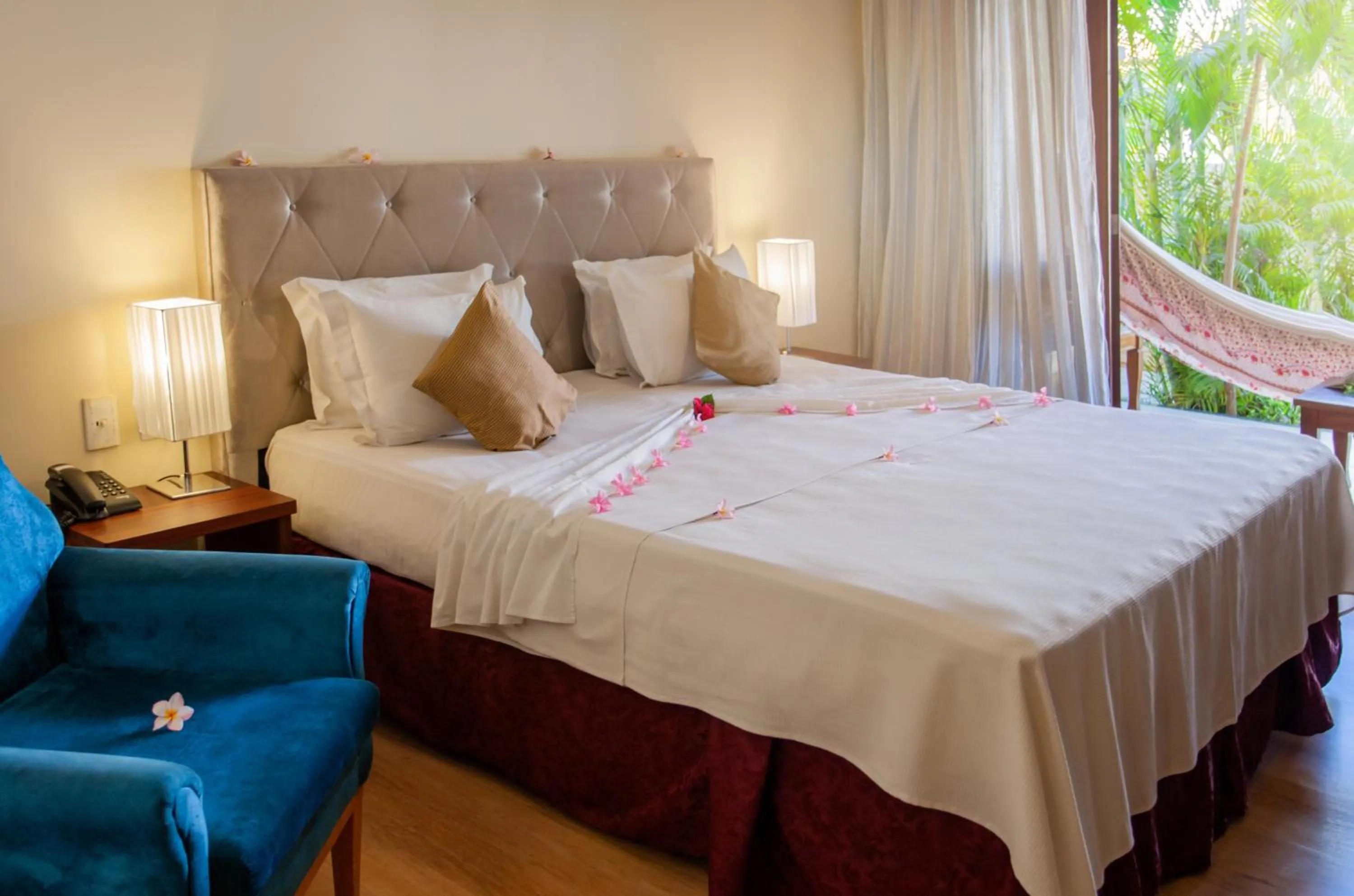 Bed in Hotel Villa Beija Flor