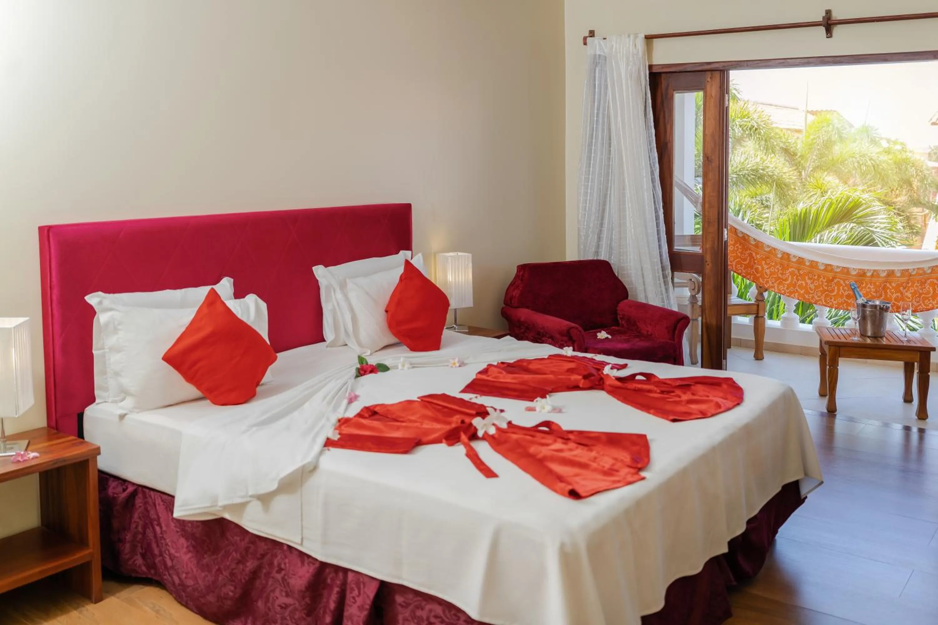 Bed in Hotel Villa Beija Flor