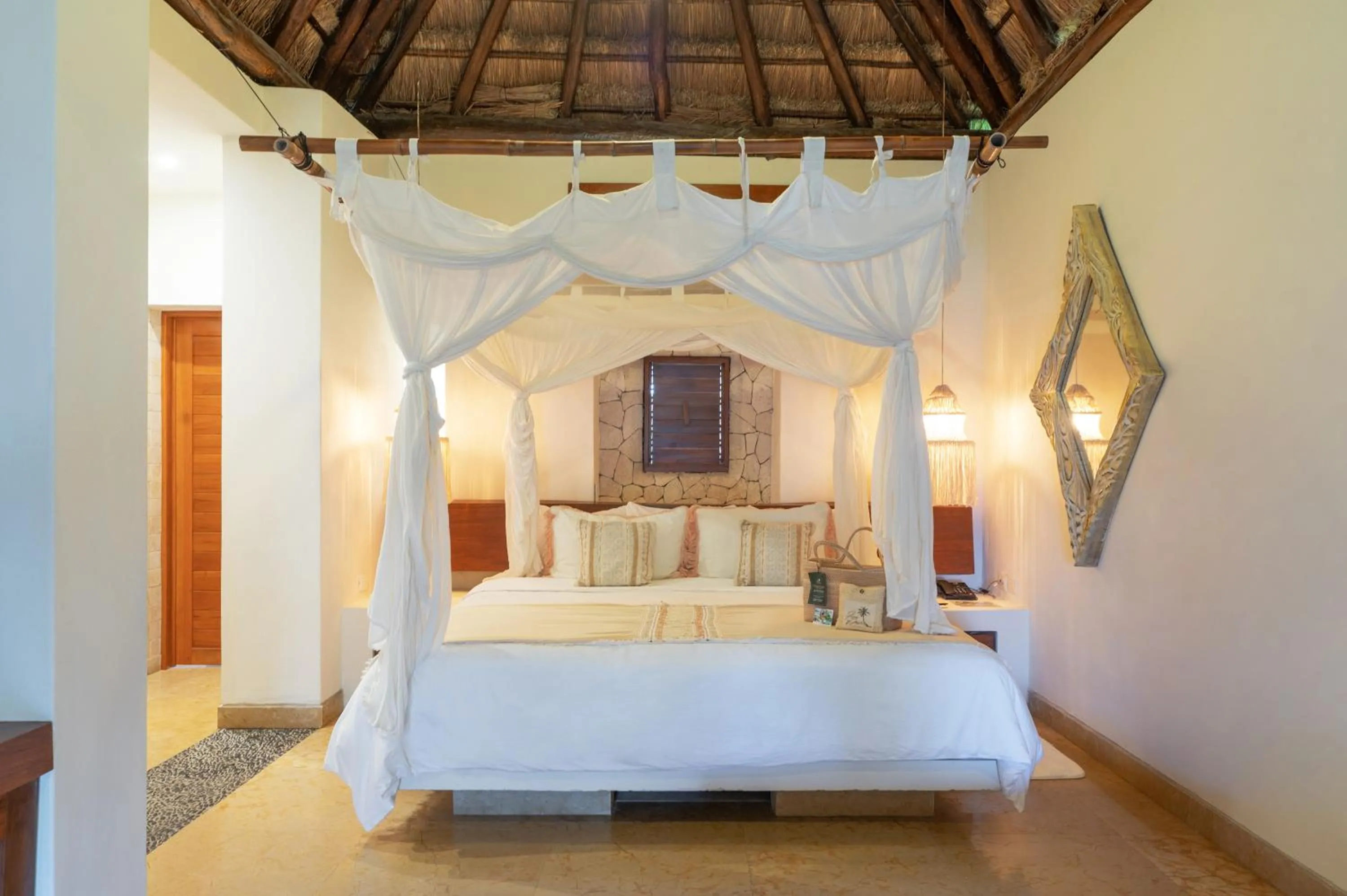 Bed in Ana y Jose Tulum Hotel & Beach Club
