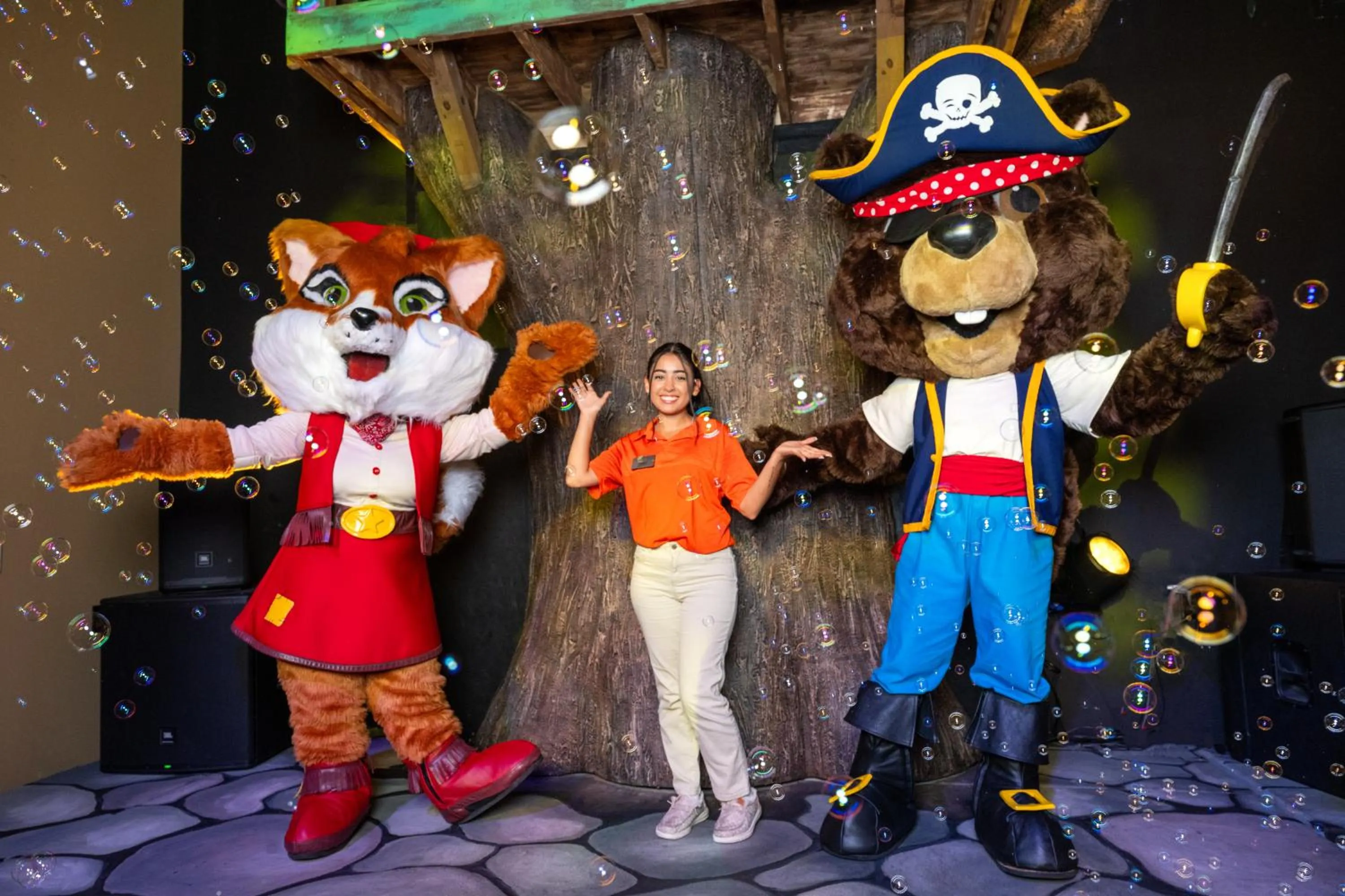 People in Country Cascades Waterpark Resort