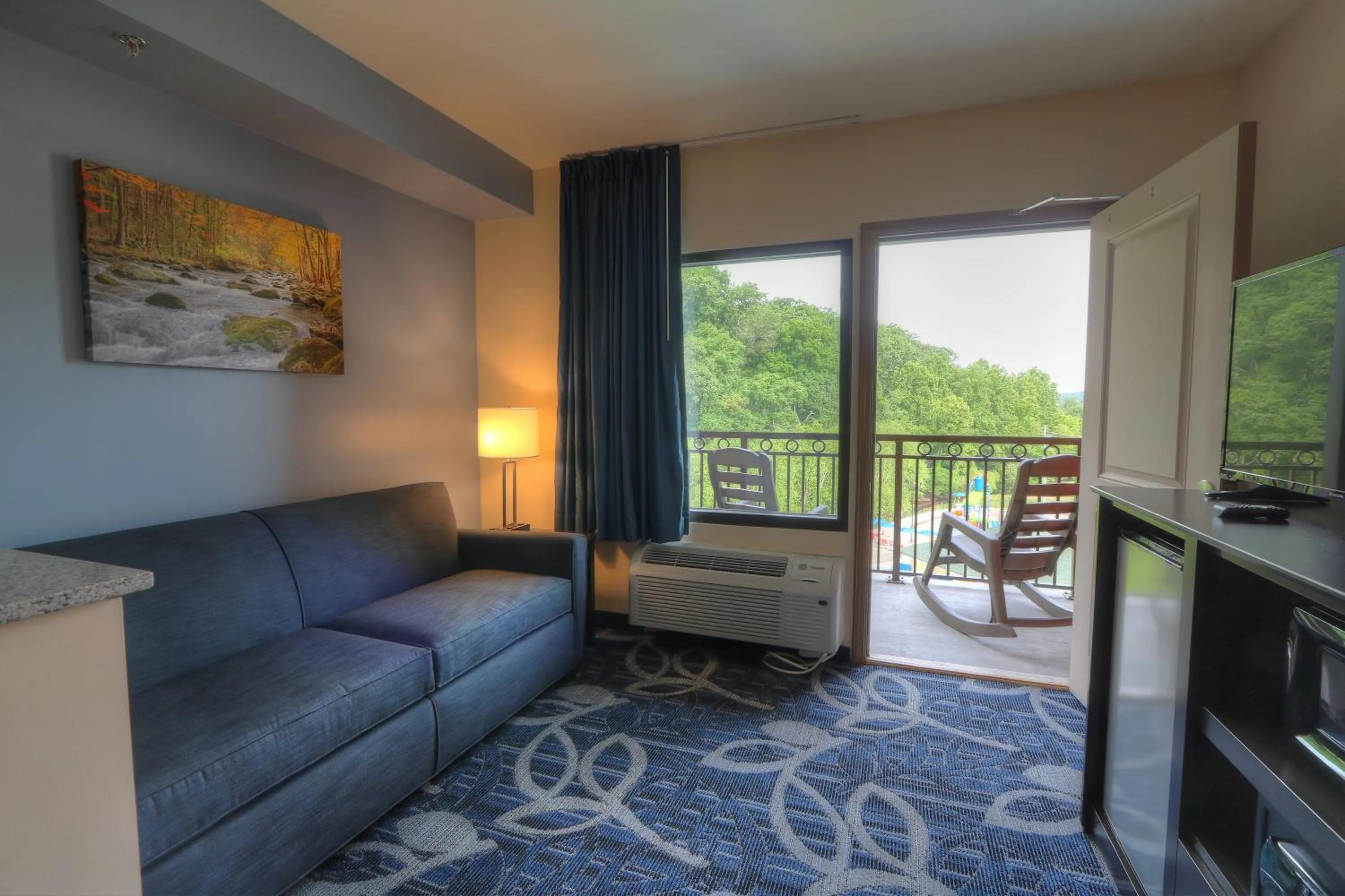 Seating area in Country Cascades Waterpark Resort