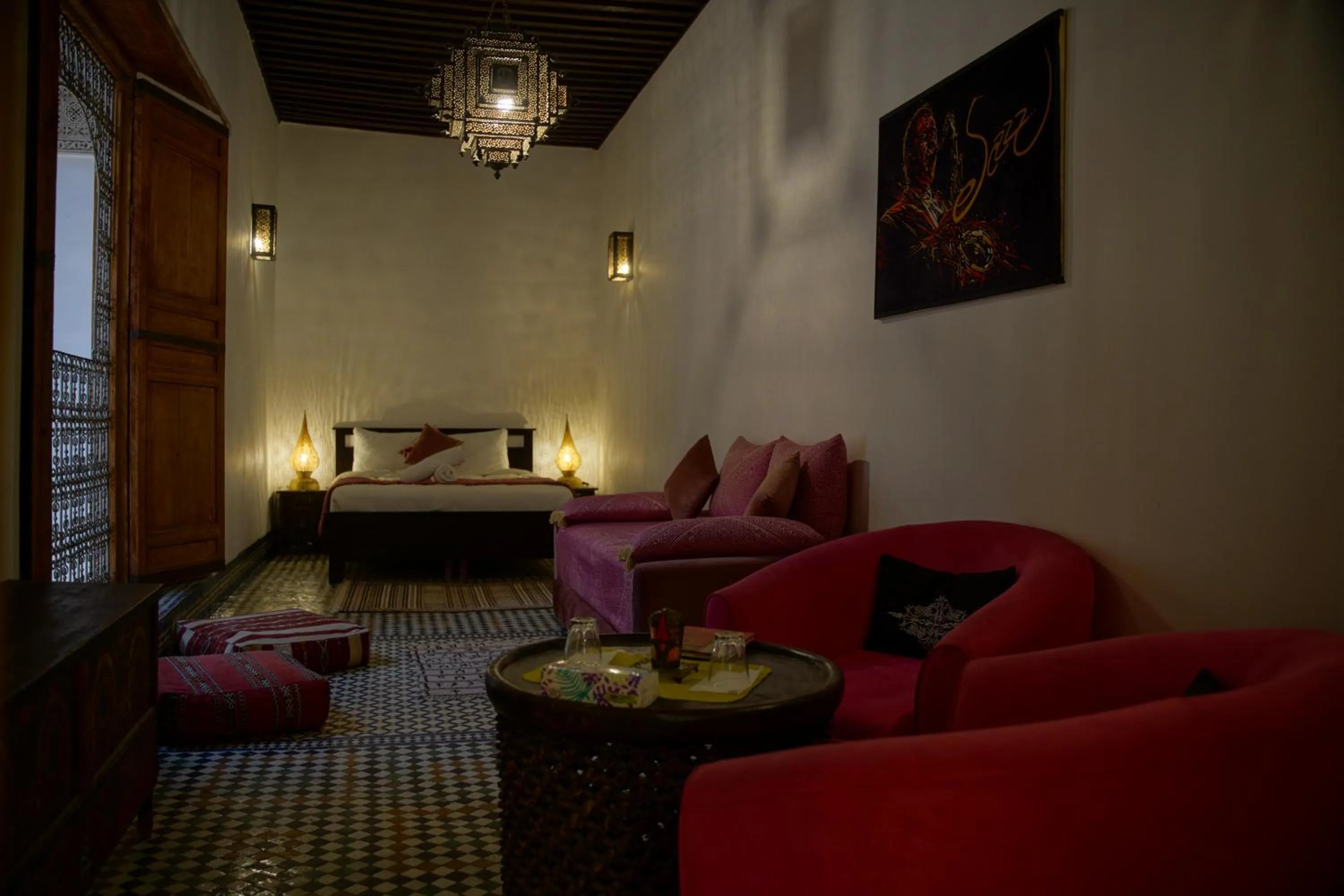 Bed in La Cheminée Bleue Fes