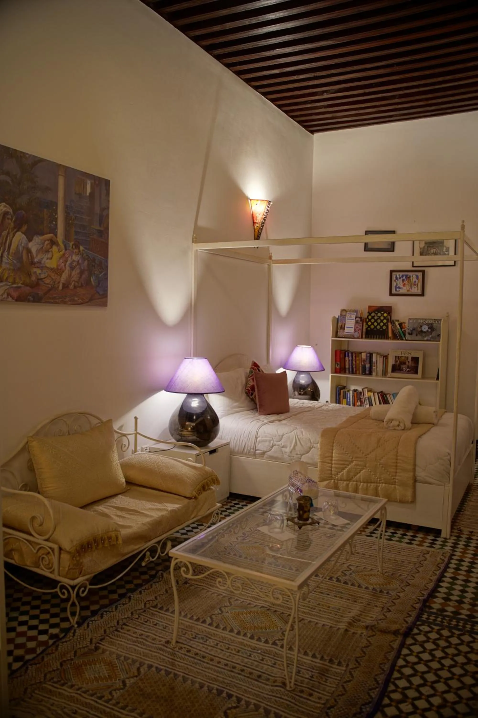 Library in La Cheminée Bleue Fes