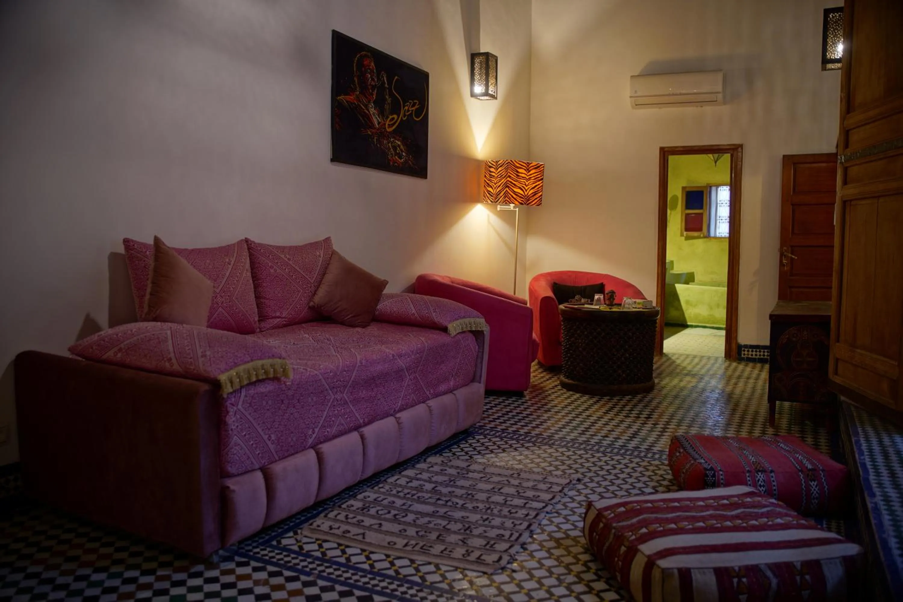 Living room in La Cheminée Bleue Fes