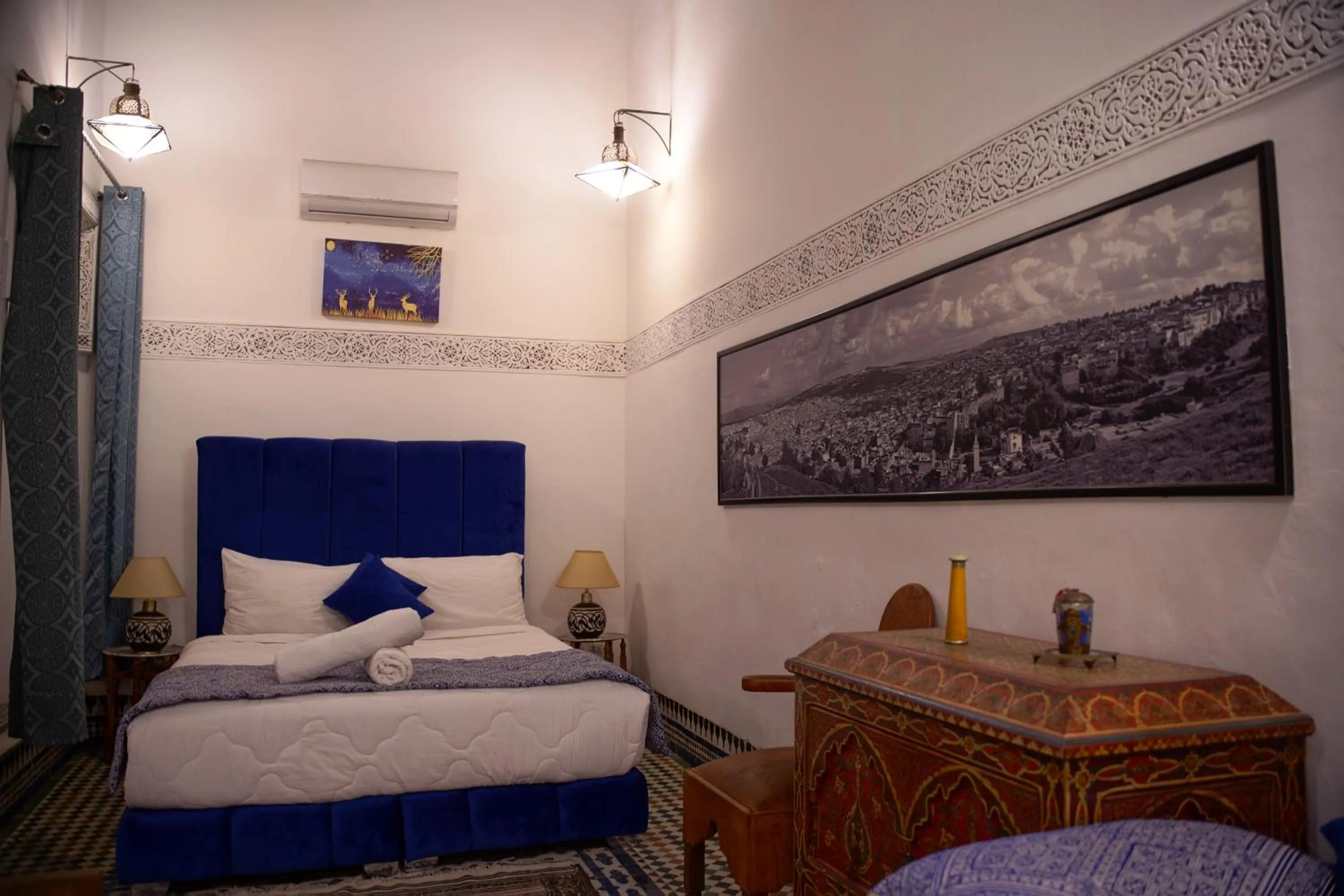 Bed in La Cheminée Bleue Fes