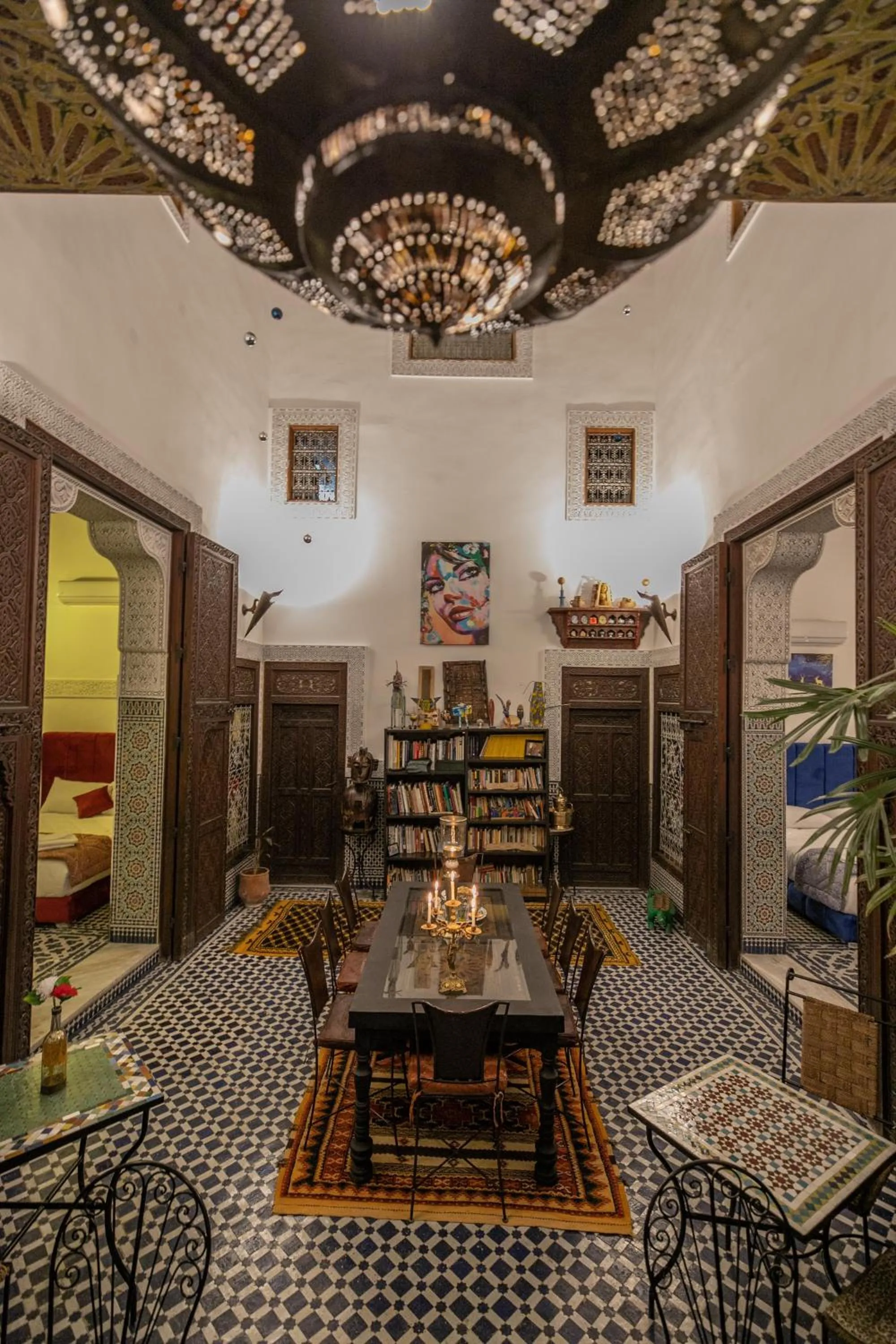 Living room in La Cheminée Bleue Fes